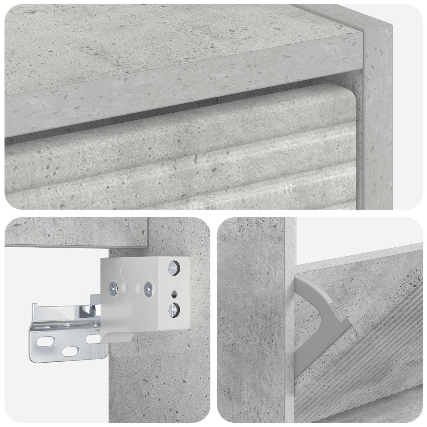 Vegghengt skoskap HAARLEM 71 x 17 x 43 cm Konstruert tre