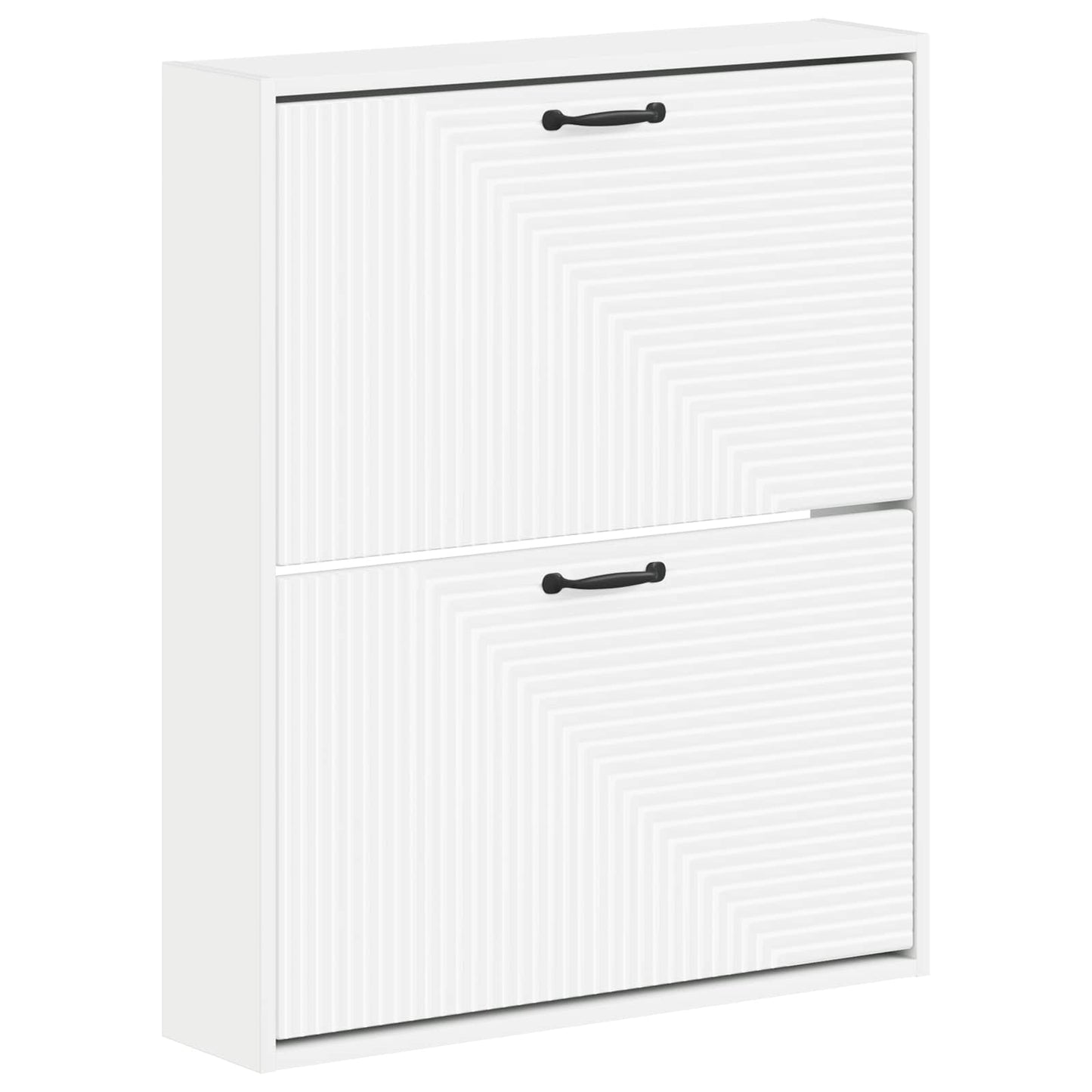 Vegghengt skoskap HAARLEM 71 x 17 x 86 cm Konstruert tre Hvit