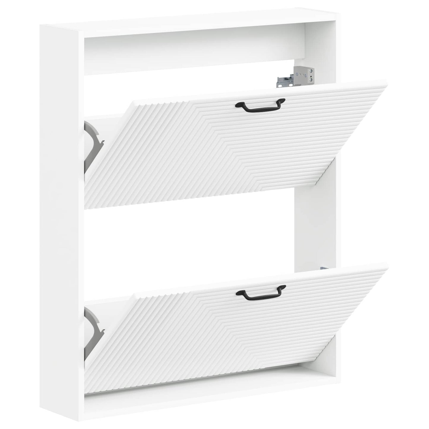 Vegghengt skoskap HAARLEM 71 x 17 x 86 cm Konstruert tre Hvit