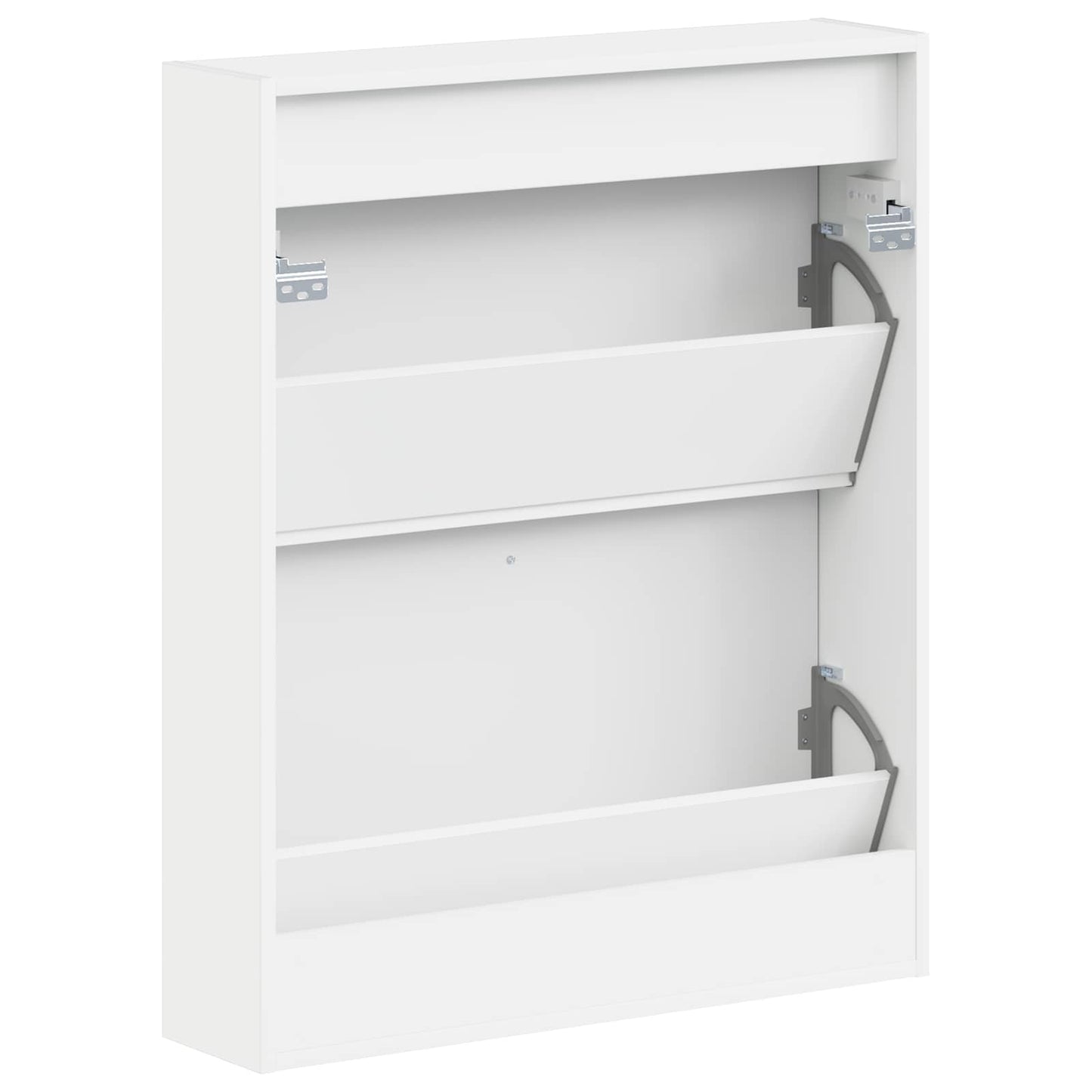 Vegghengt skoskap HAARLEM 71 x 17 x 86 cm Konstruert tre Hvit