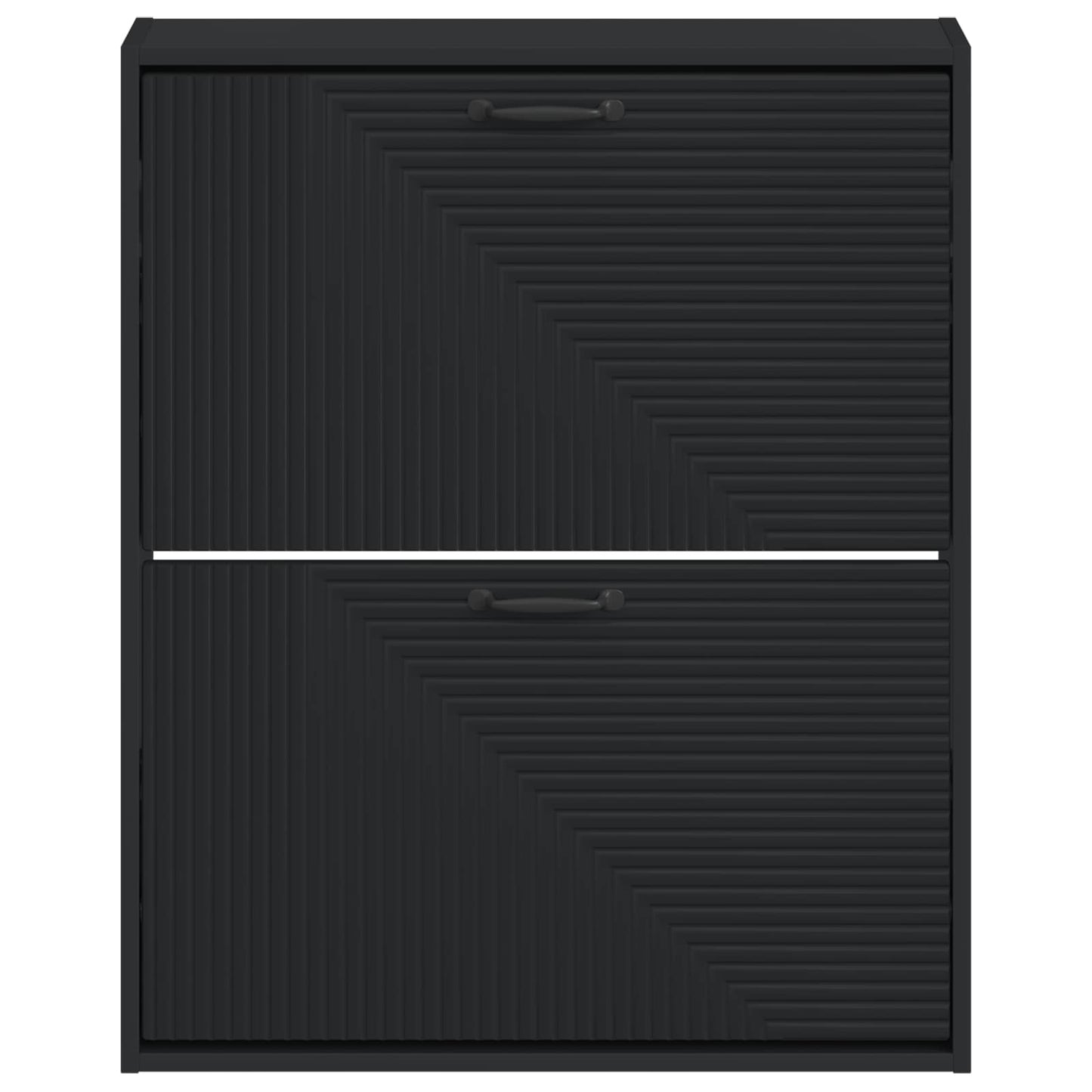 Vegghengt skoskap HAARLEM 71 x 17 x 86 cm Konstruert tre Svart