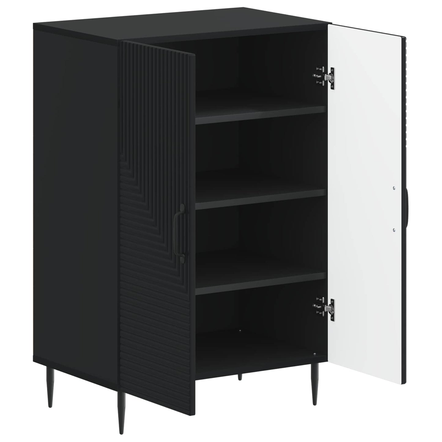 Sko Skap HAARLEM 59,5 x 39,5 x 89,5 cm Konstruert tre Svart