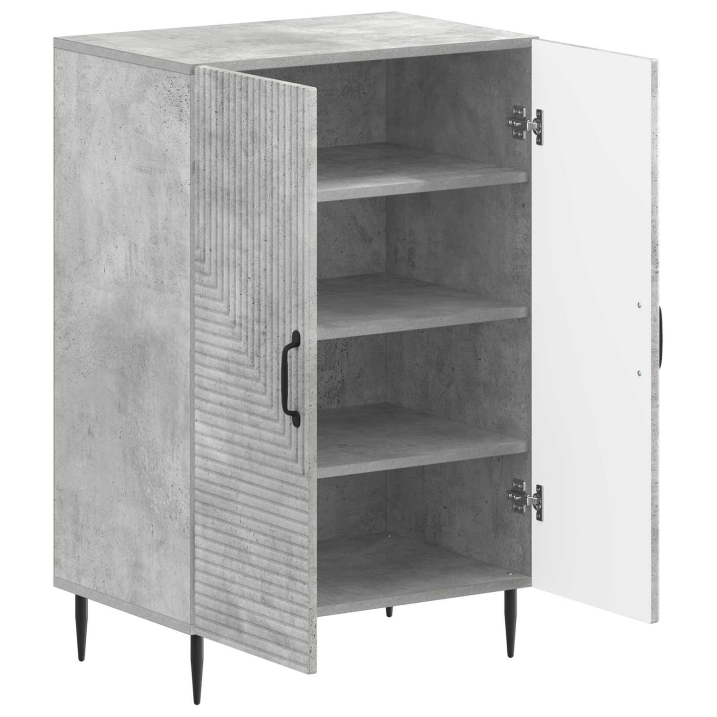 Sko Skap HAARLEM 59,5 x 39,5 x 89,5 cm Konstruert tre Betonggrå