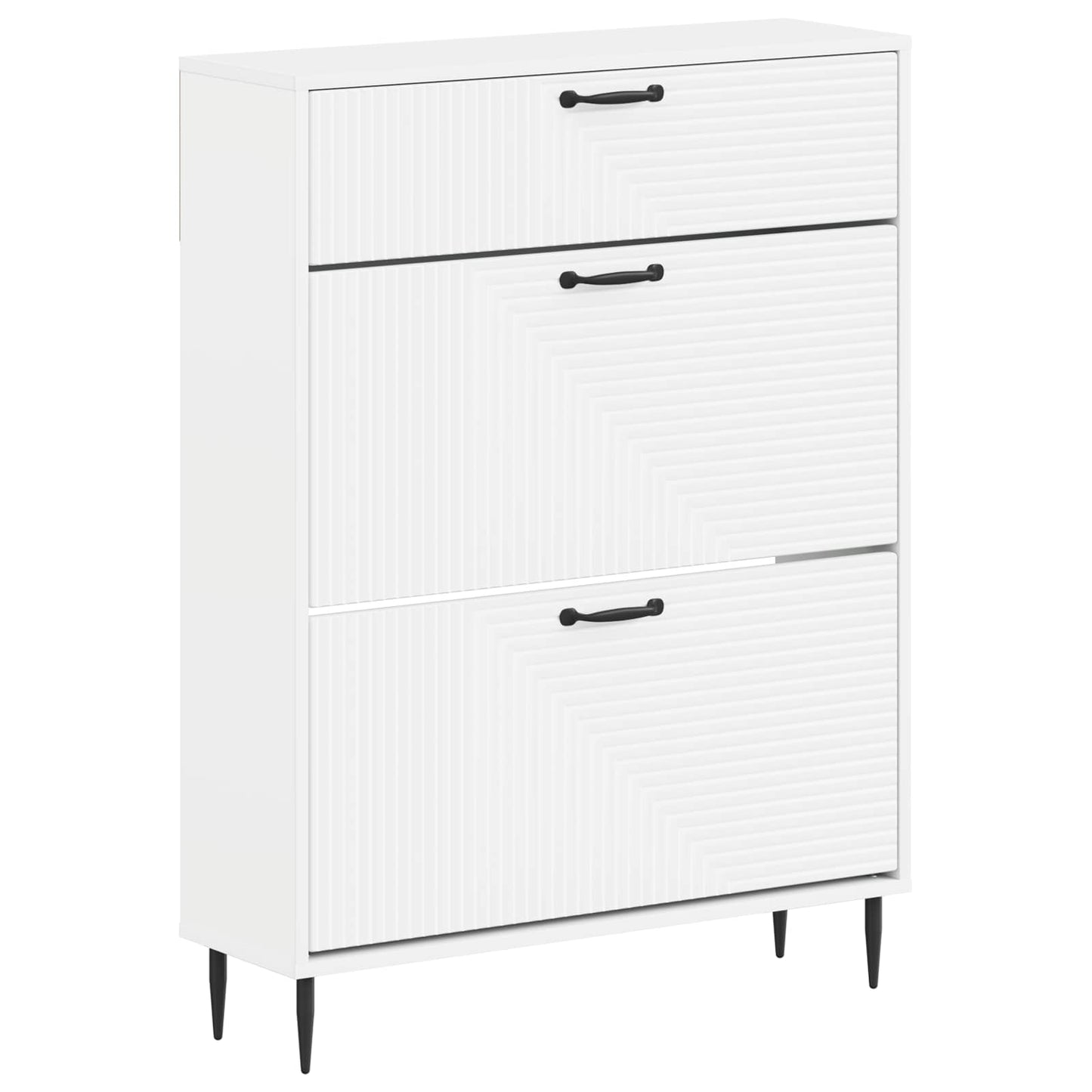 Sko Skap HAARLEM 78 x 24 x 103 cm Konstruert tre Hvit
