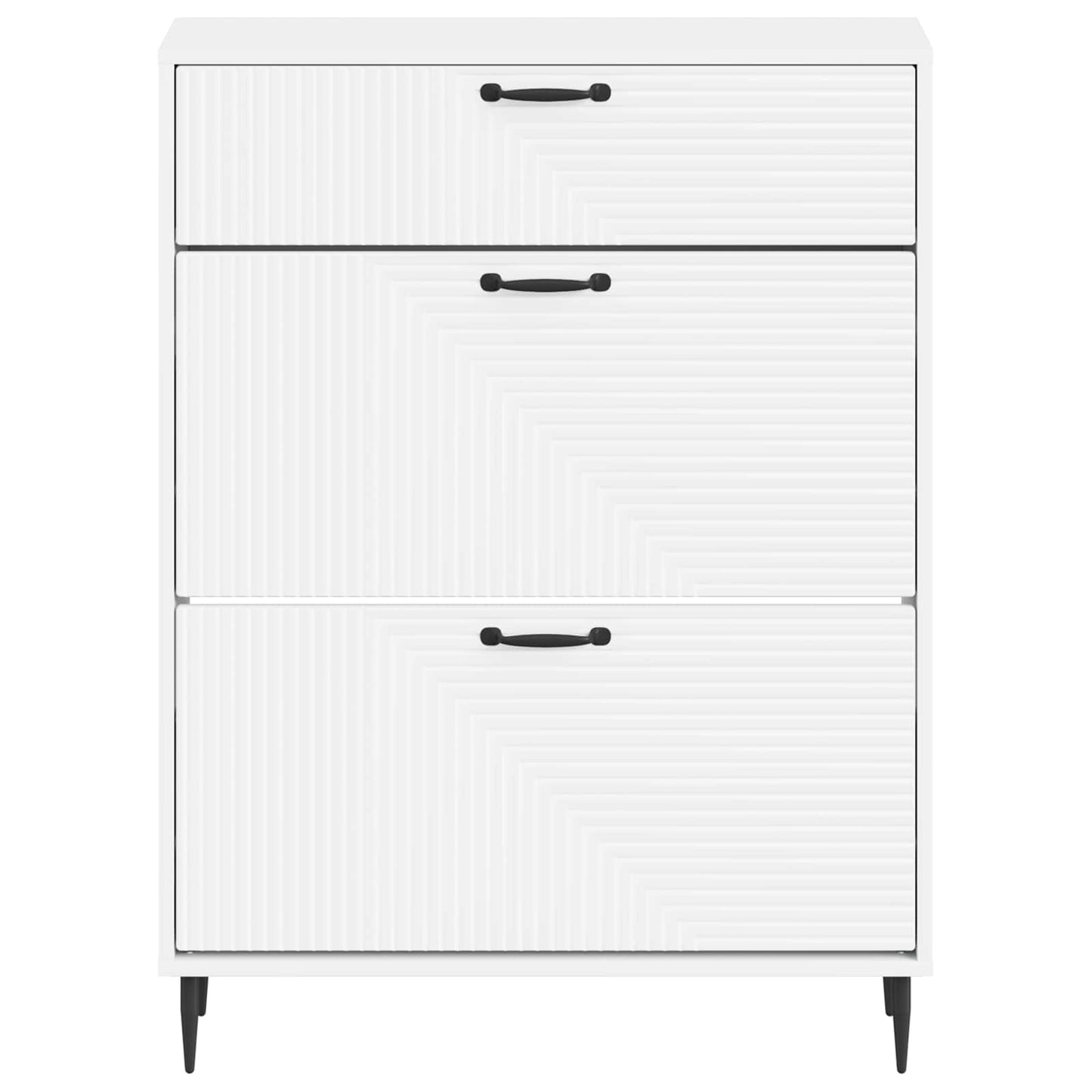 Sko Skap HAARLEM 78 x 24 x 103 cm Konstruert tre Hvit