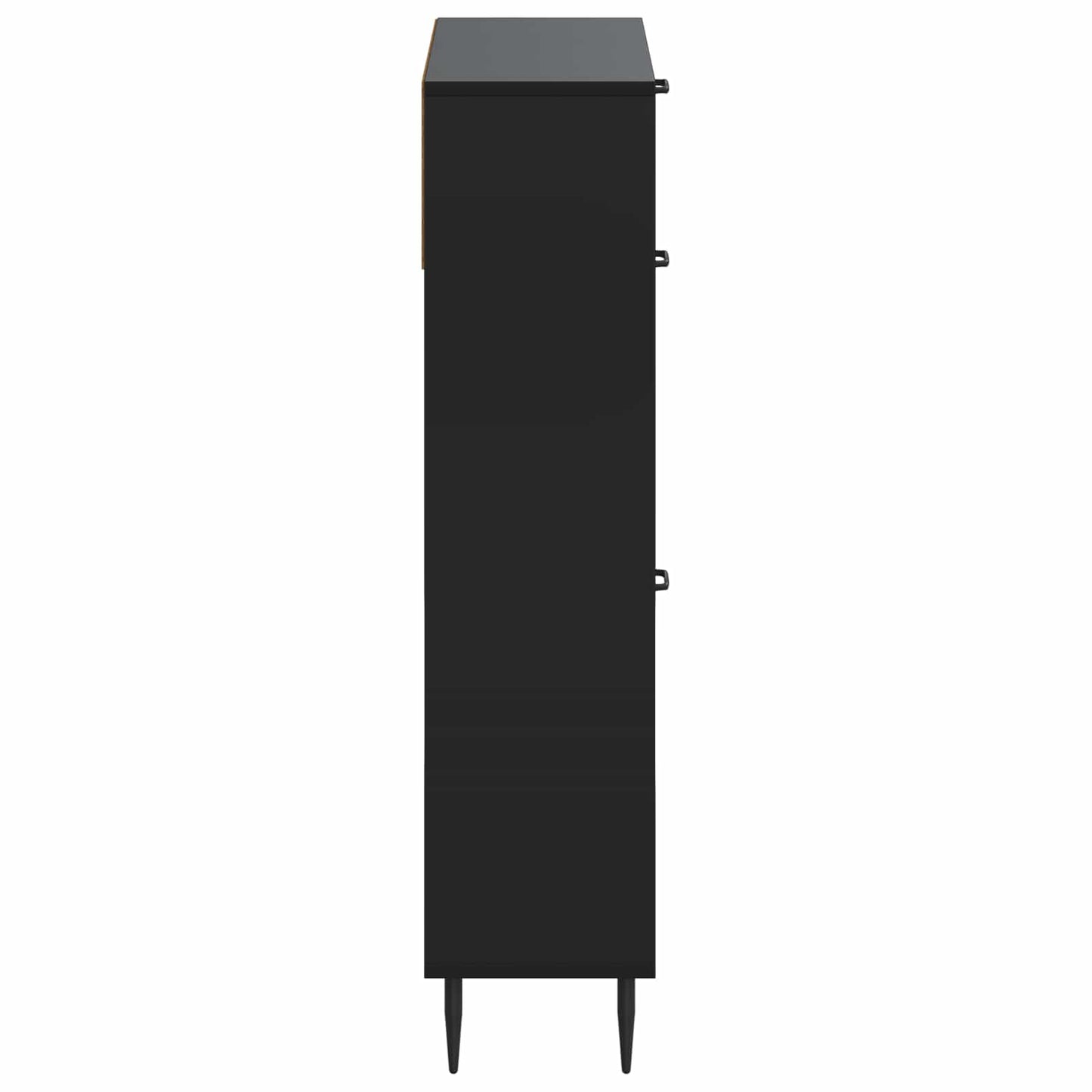 Sko Skap HAARLEM 78 x 24 x 103 cm Konstruert tre Svart