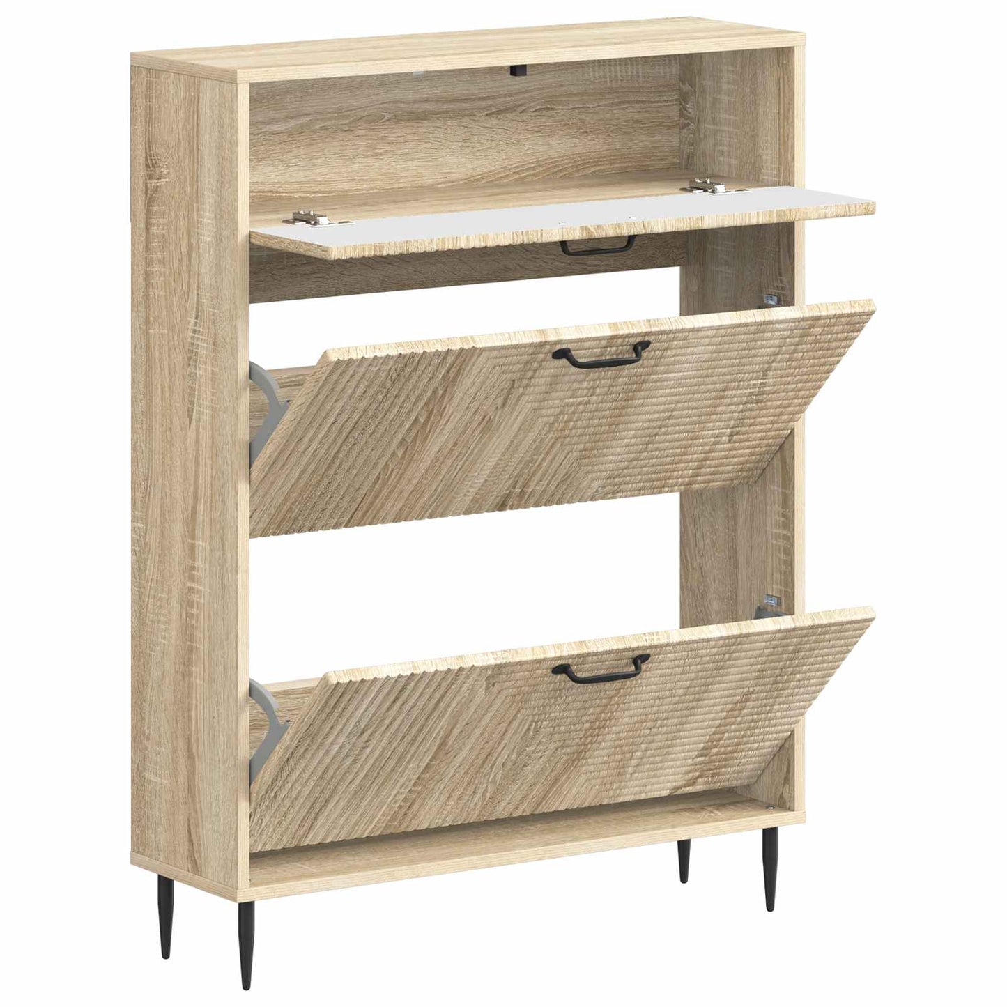 Sko Skap HAARLEM 78 x 24 x 103 cm Konstruert tre Sonoma eik
