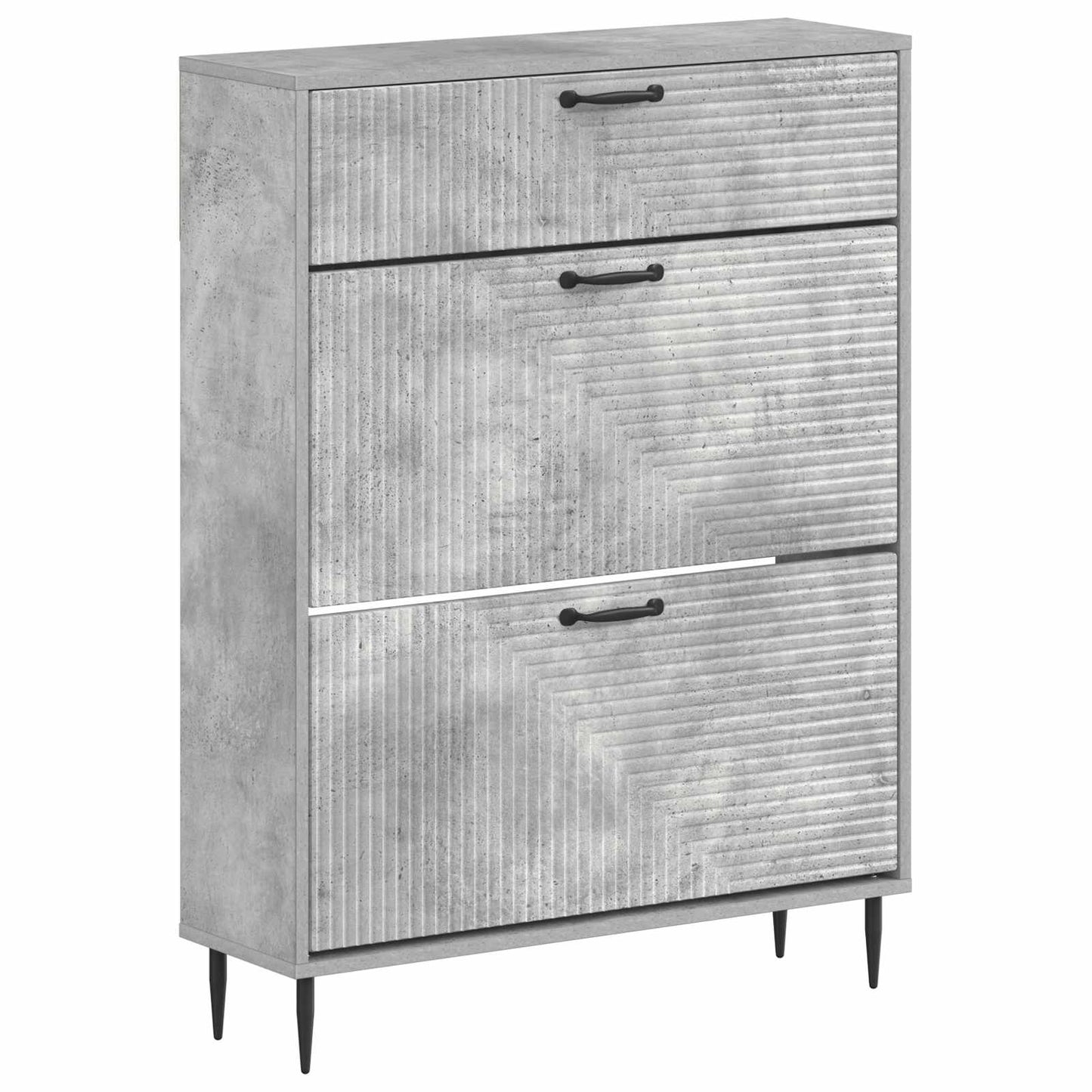 Sko Skap HAARLEM 78 x 24 x 103 cm Konstruert tre Betonggrå