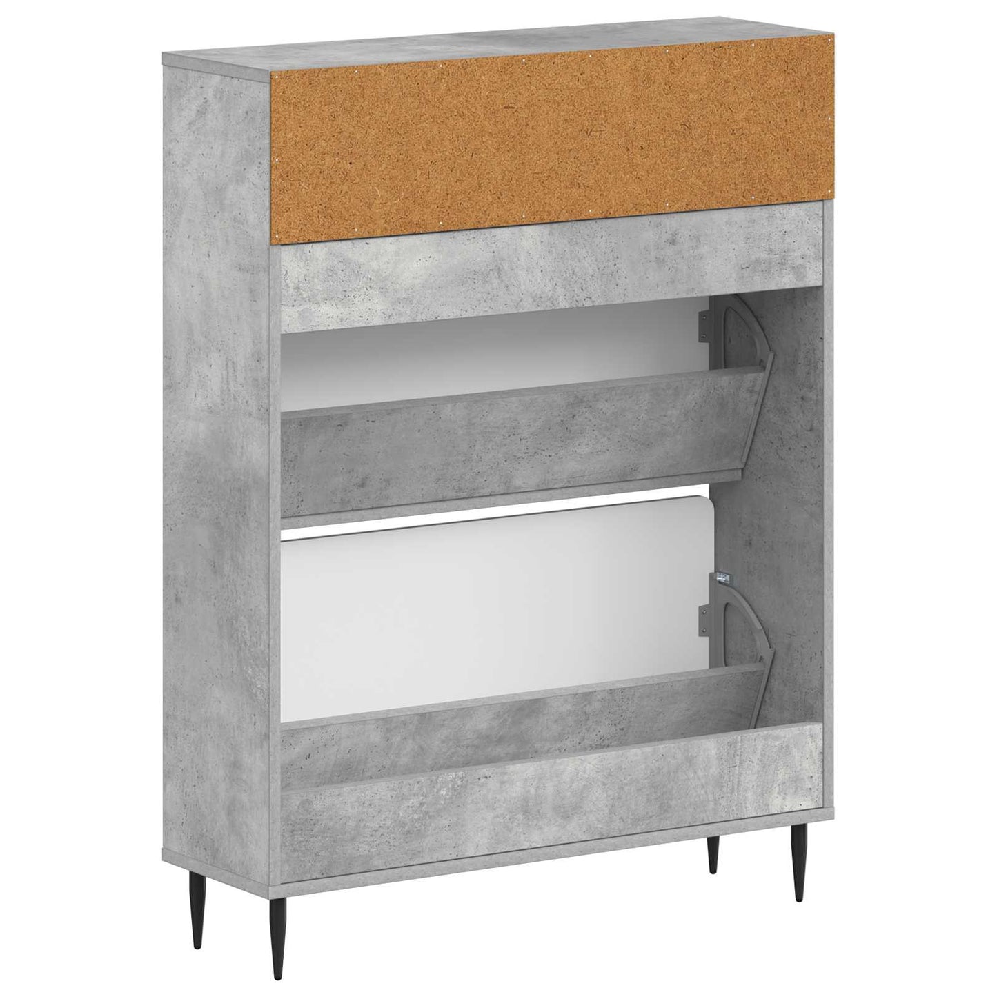 Sko Skap HAARLEM 78 x 24 x 103 cm Konstruert tre Betonggrå