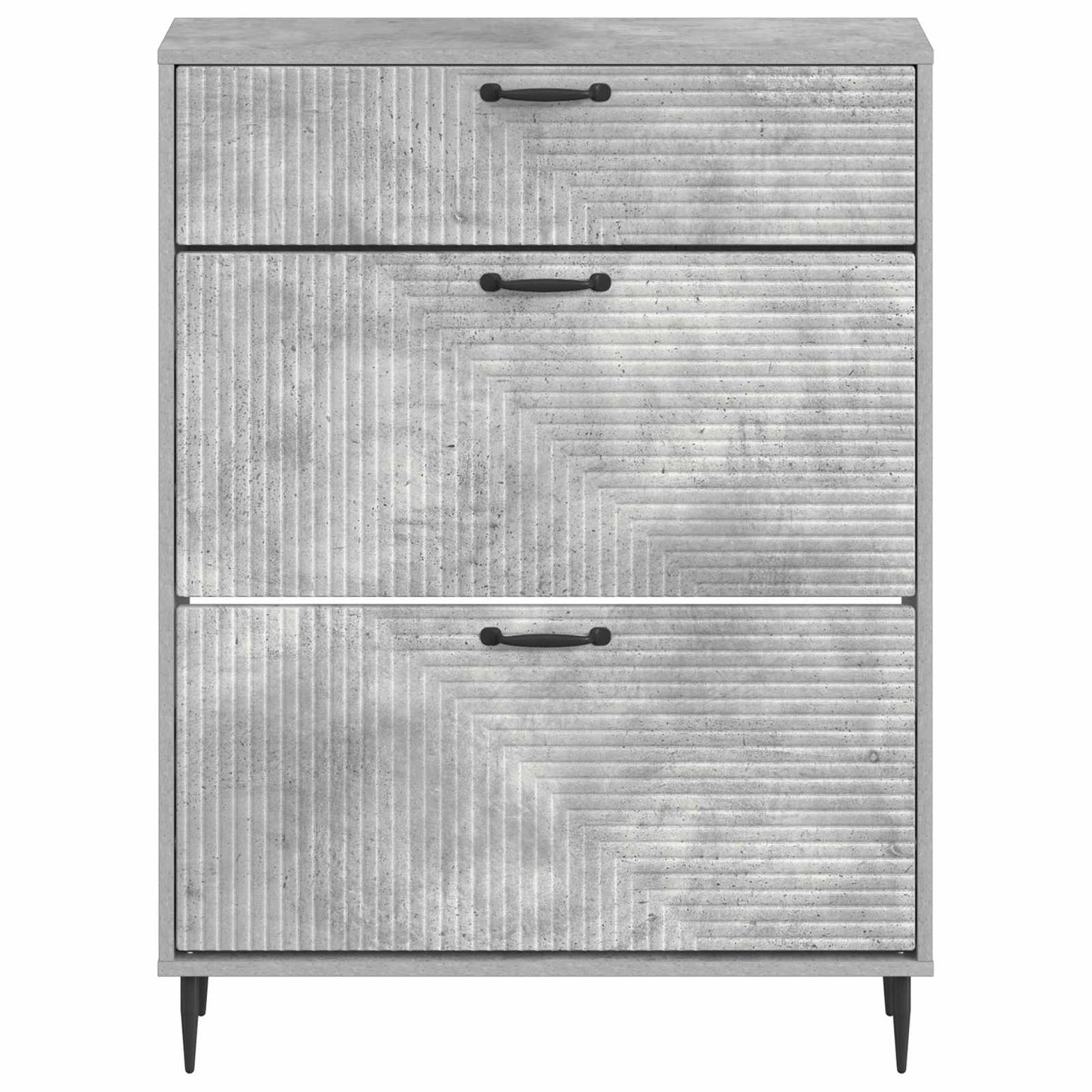 Sko Skap HAARLEM 78 x 24 x 103 cm Konstruert tre Betonggrå