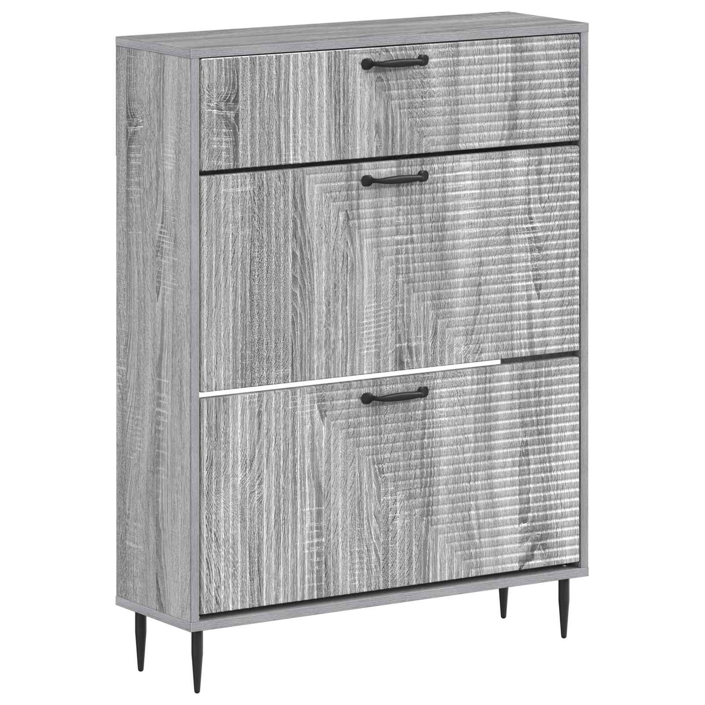 Sko Skap HAARLEM 78 x 24 x 103 cm Konstruert tre Grå Sonoma