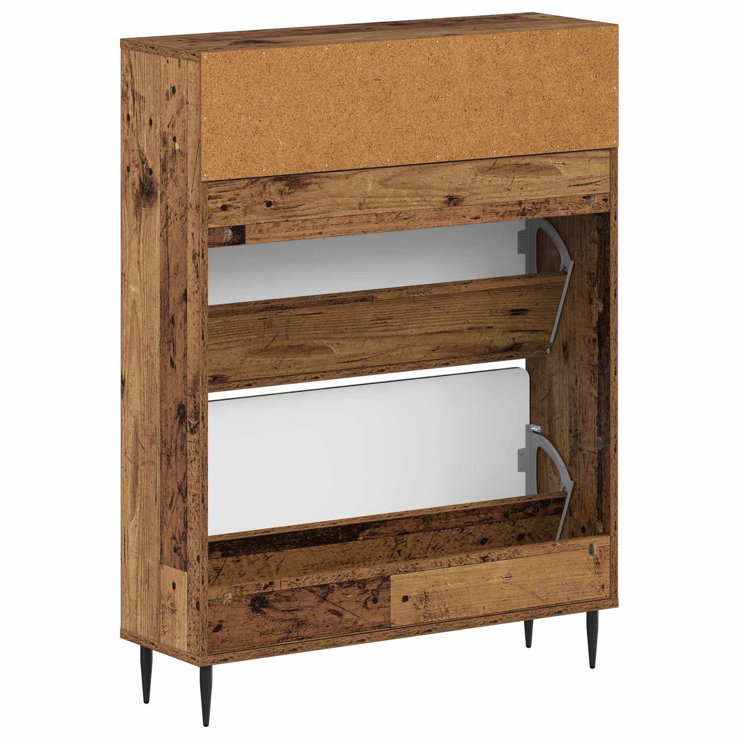 Sko Skap HAARLEM 78 x 24 x 103 cm Konstruert tre Gammelt tre