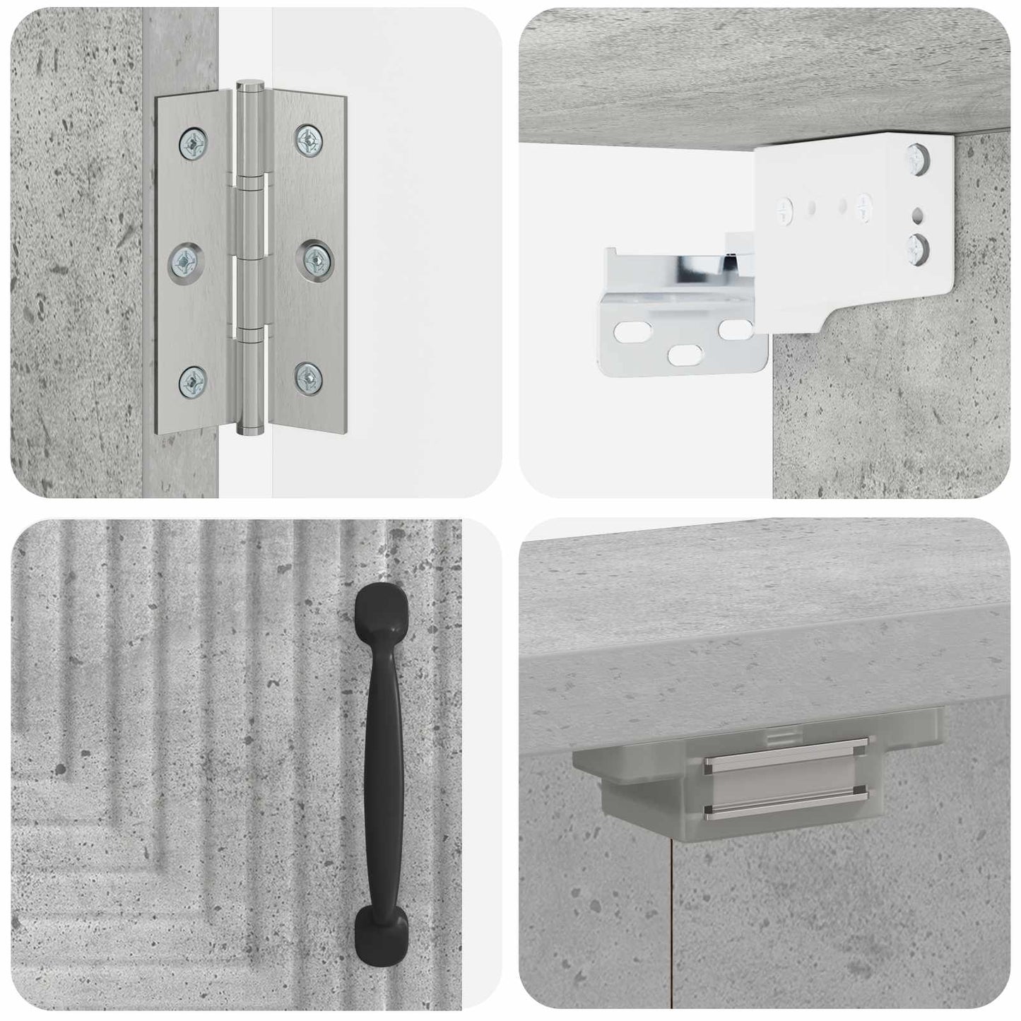 Dartbrettskap HAARLEM Betonggrå 52,5 x 10,5 x 53,5 cm