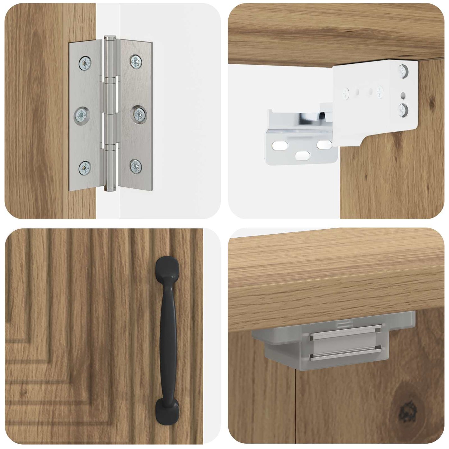 Dartbrettskap HAARLEM Artisan eik 52,5 x 10,5 x 53,5 cm