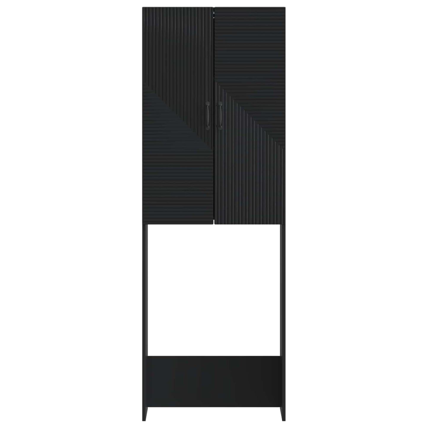 Toalett skap HAARLEM Svart 66 x 25,5 x 190 cm Konstruert tre