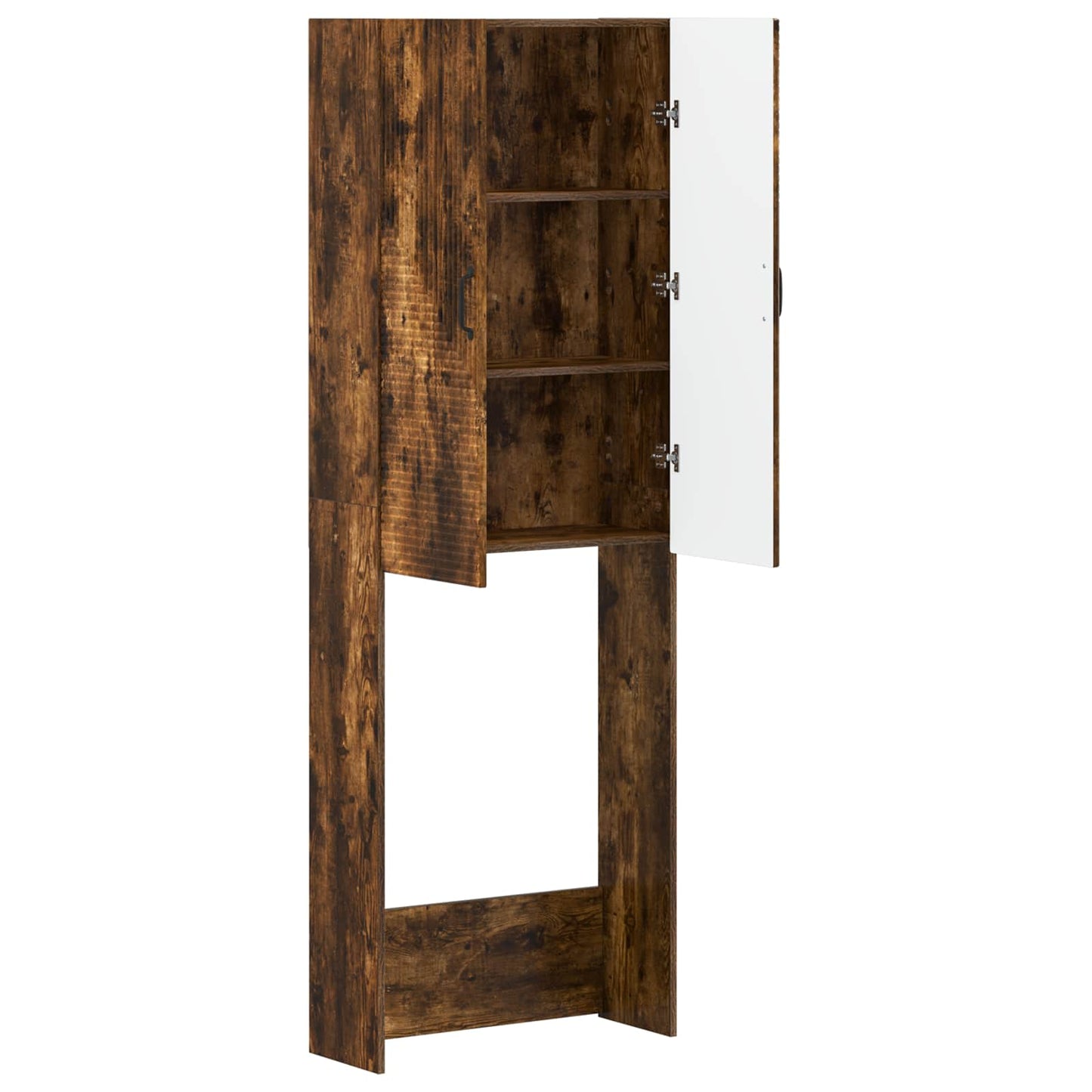 Toalett skap HAARLEM Røkt Eik 66 x 25,5 x 190 cm Konstruert tre