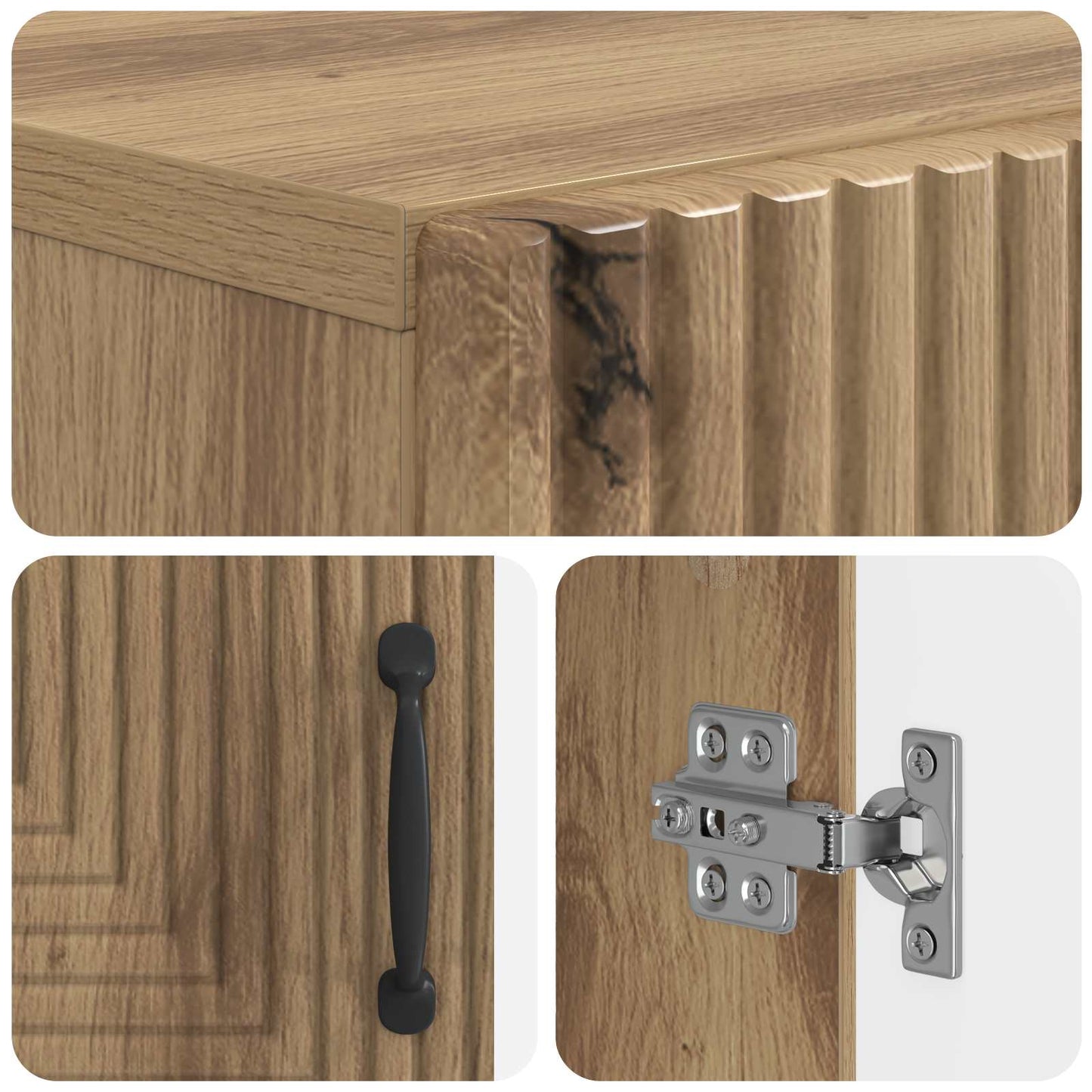 Toalett skap HAARLEM Artisan eik 66 x 25,5 x 190 cm