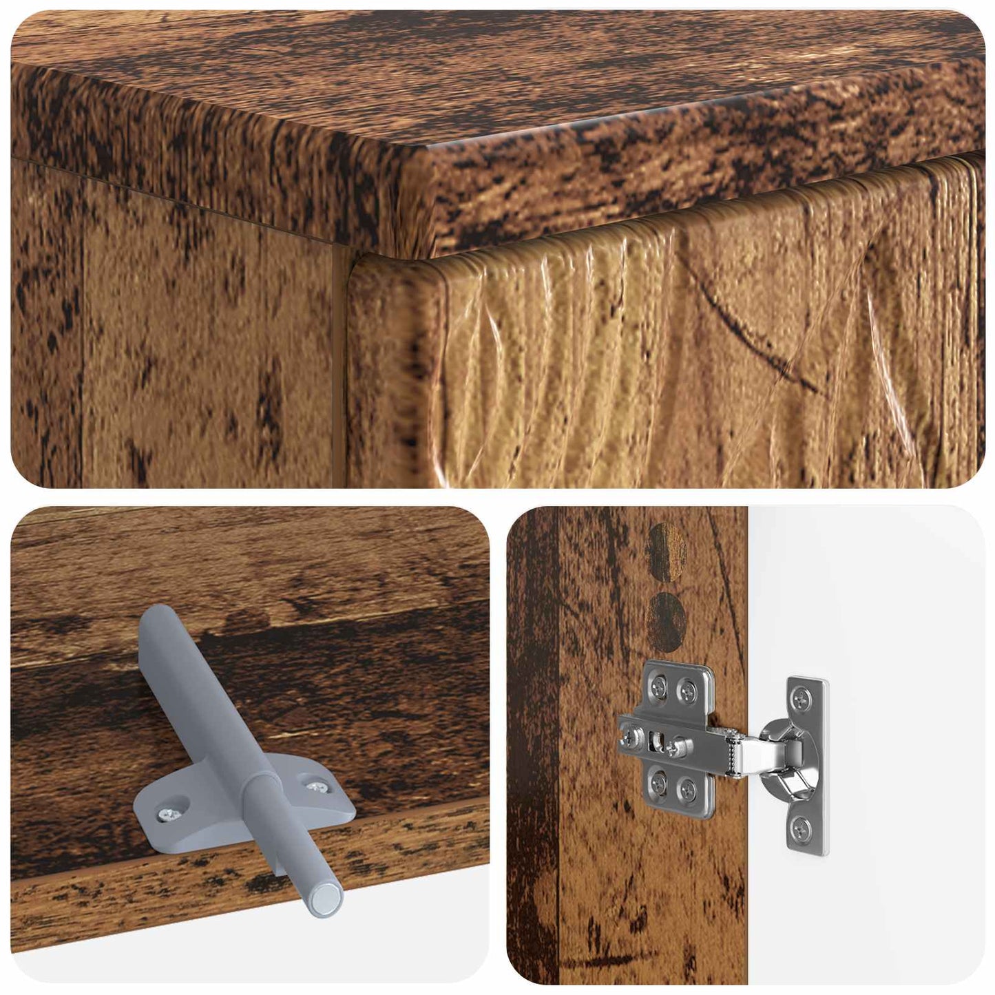 Baderomsvaskeskap DELFT Gammelt tre 59,5 x 31,5 x 59 cm