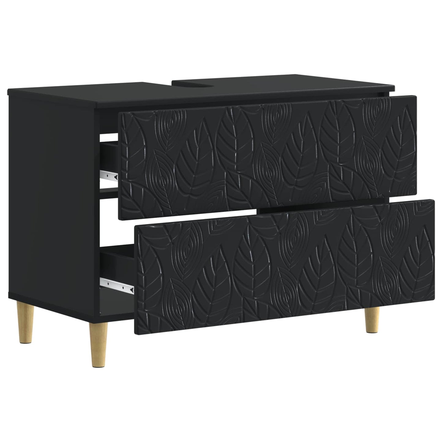 Baderomsvaskeskap DELFT Svart 82 x 41 x 59 cm Konstruert tre