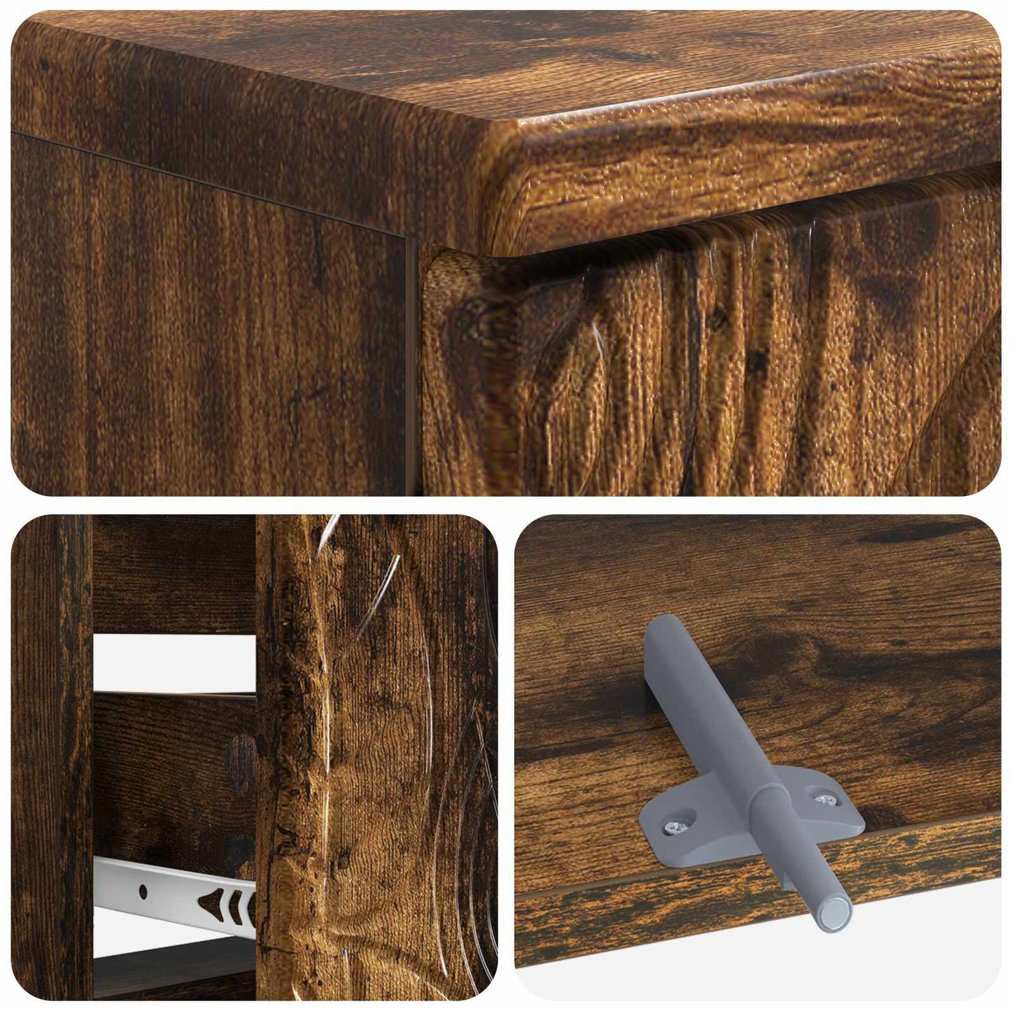 Baderomsvaskeskap DELFT Røkt Eik 82 x 41 x 59 cm Konstruert tre