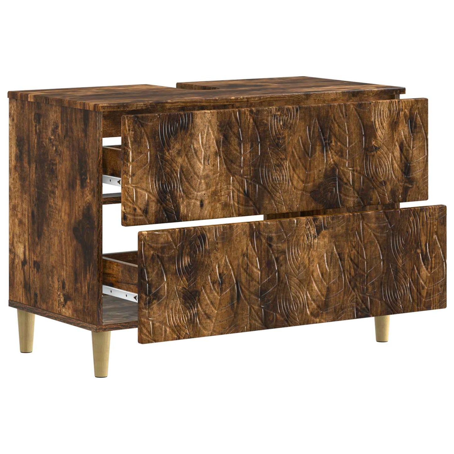 Baderomsvaskeskap DELFT Røkt Eik 82 x 41 x 59 cm Konstruert tre