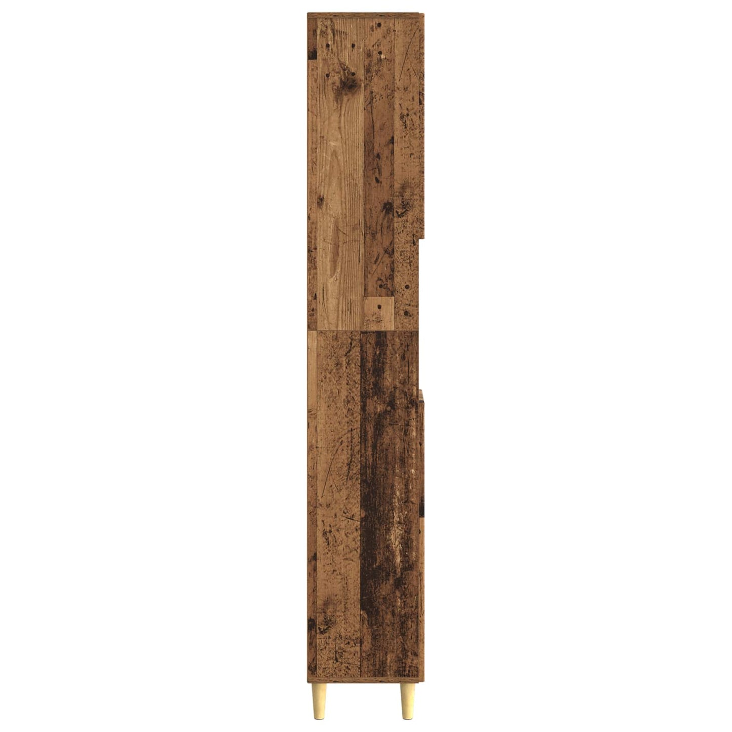 Baderomsskap med åpen hylle DELFT Gammelt tre 30 x 31 x 190 cm