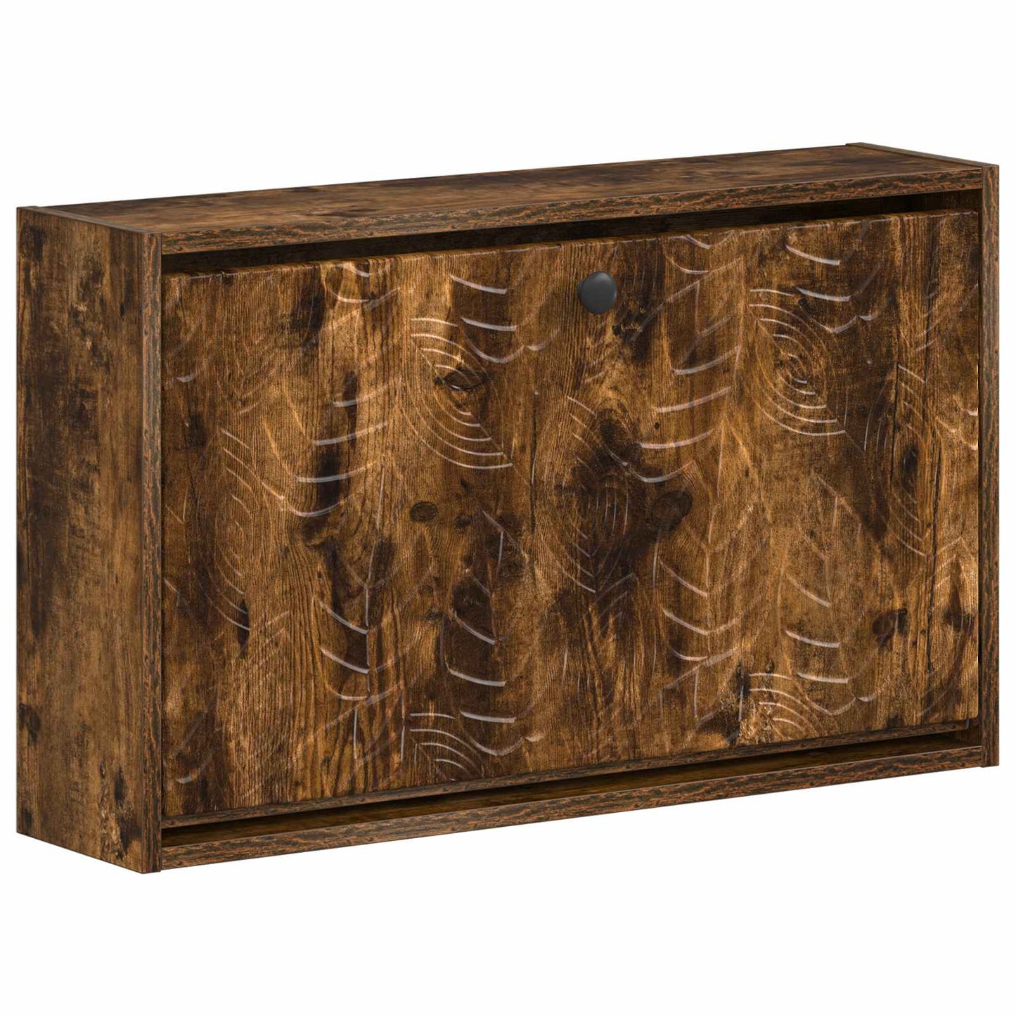 Vegghengt skoskap DELFT 71 x 17 x 43 cm Konstruert tre Røkt Eik