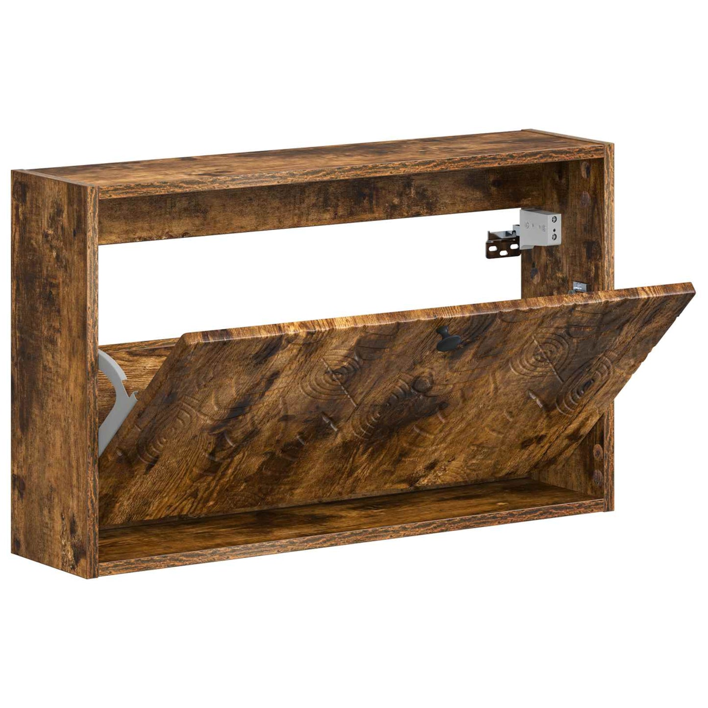 Vegghengt skoskap DELFT 71 x 17 x 43 cm Konstruert tre Røkt Eik