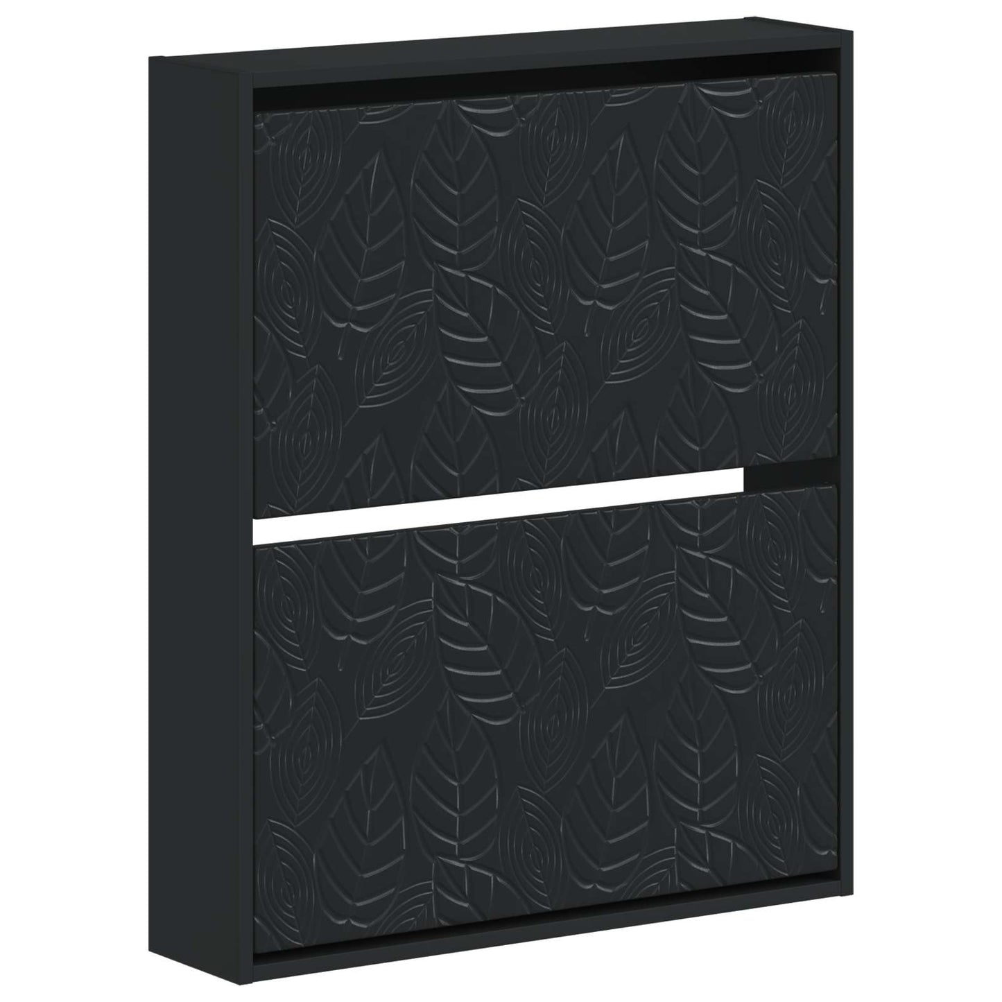 Vegghengt skoskap DELFT 71 x 17 x 86 cm Konstruert tre Svart