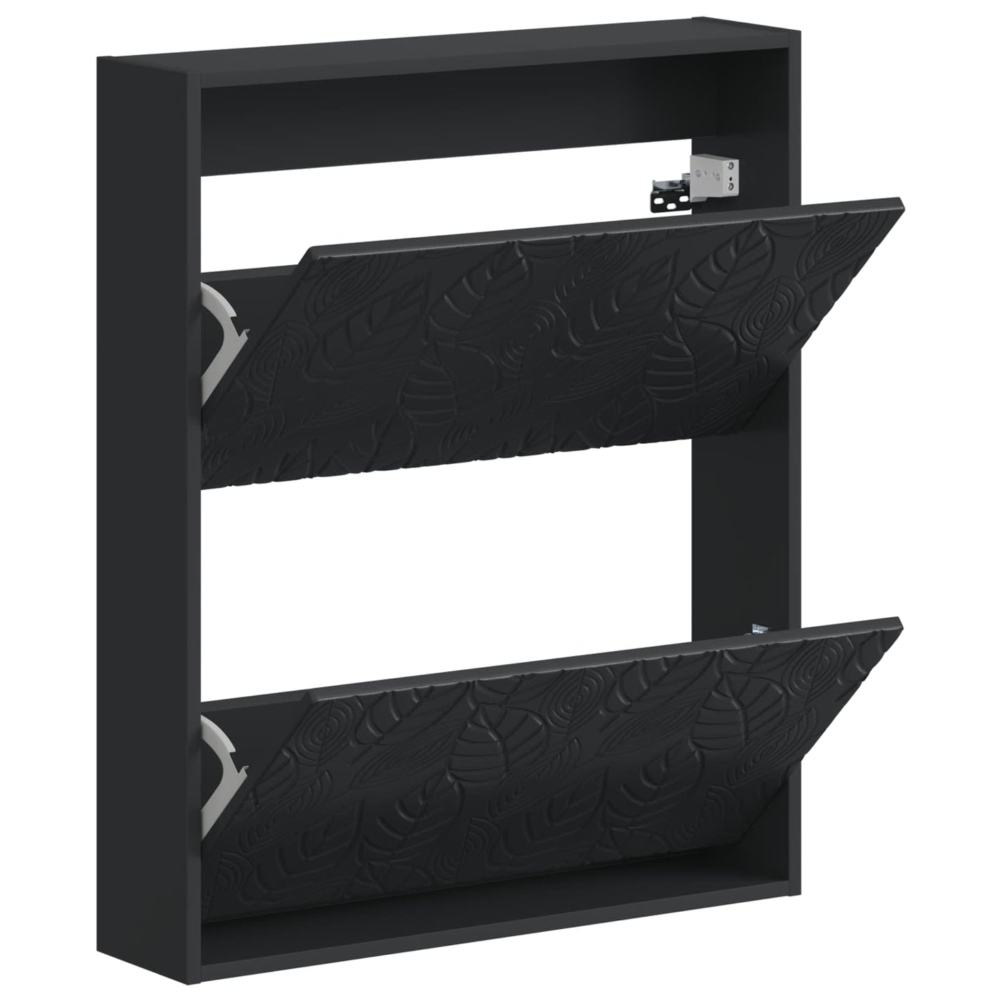 Vegghengt skoskap DELFT 71 x 17 x 86 cm Konstruert tre Svart