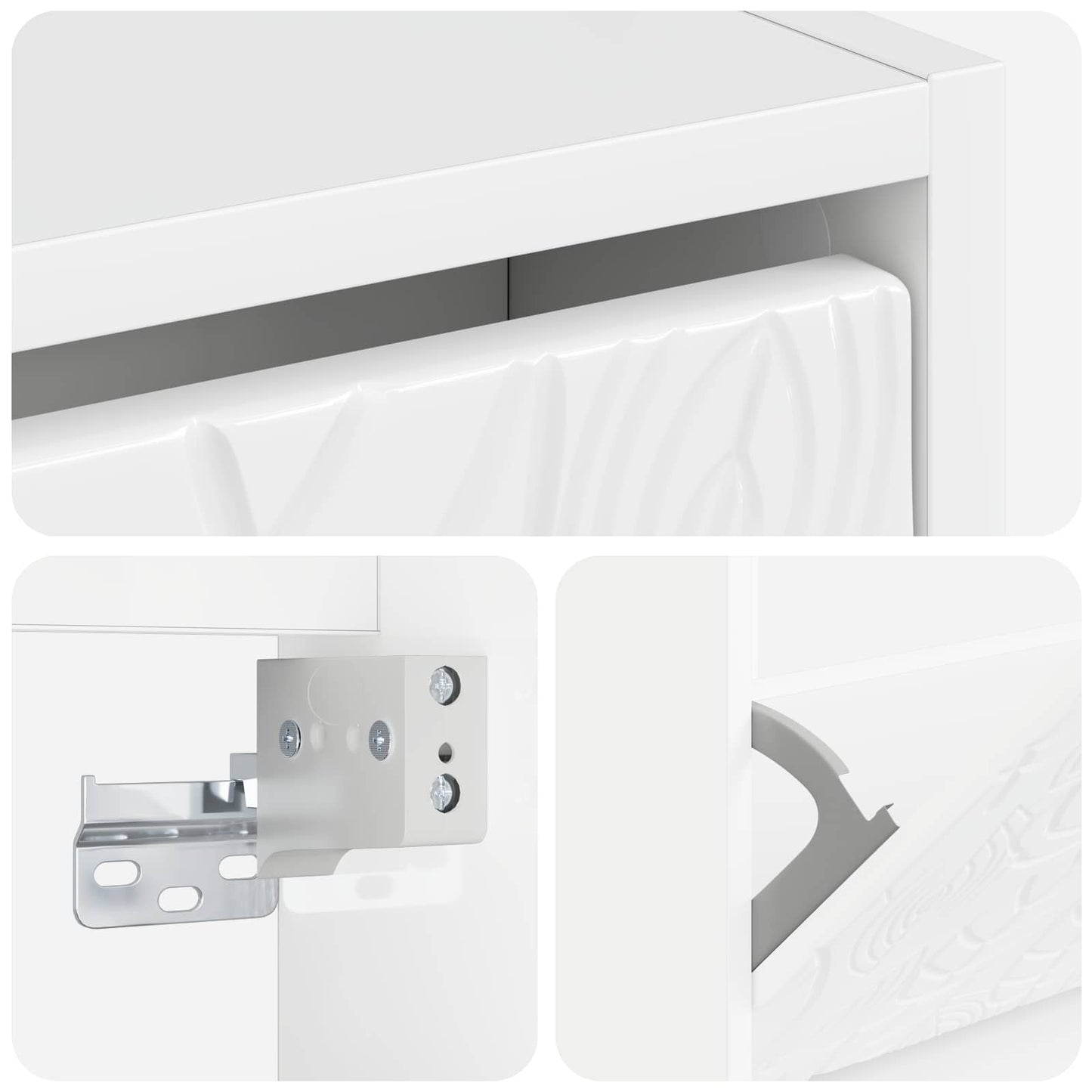 Vegghengt skoskap DELFT 71 x 17 x 86 cm Konstruert tre