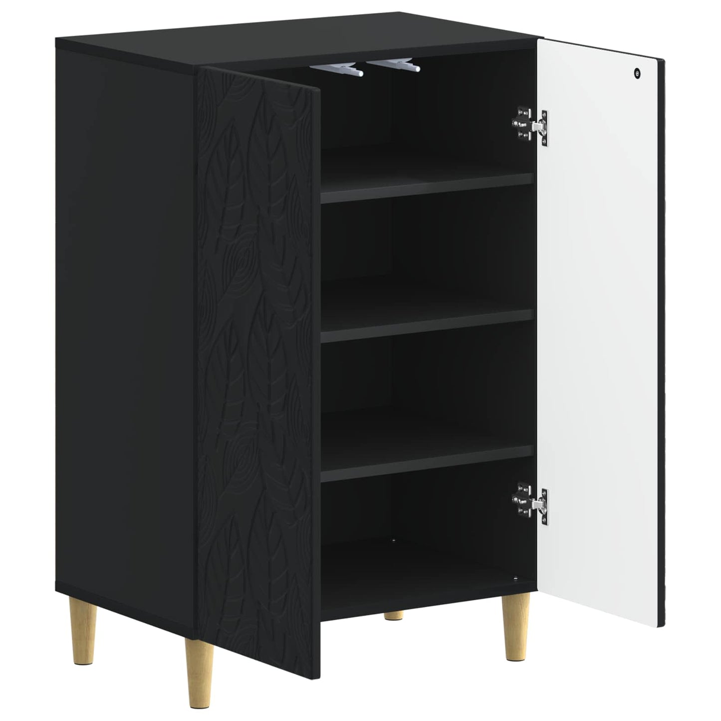 Sko Skap DELFT 59,5 x 39,5 x 90 cm Konstruert tre Svart