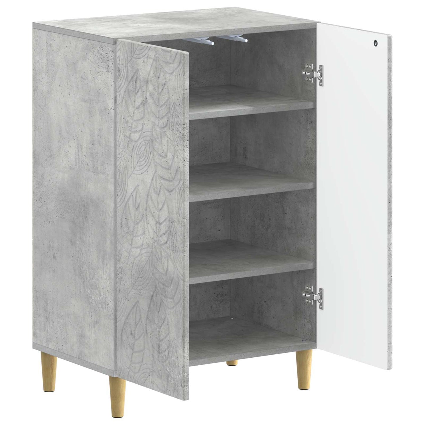 Sko Skap DELFT 59,5 x 39,5 x 90 cm Konstruert tre Betonggrå