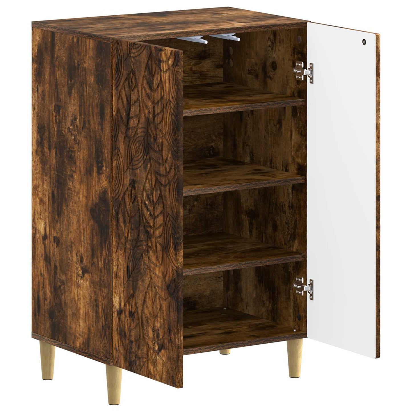 Sko Skap DELFT 59,5 x 39,5 x 90 cm Konstruert tre Røkt Eik