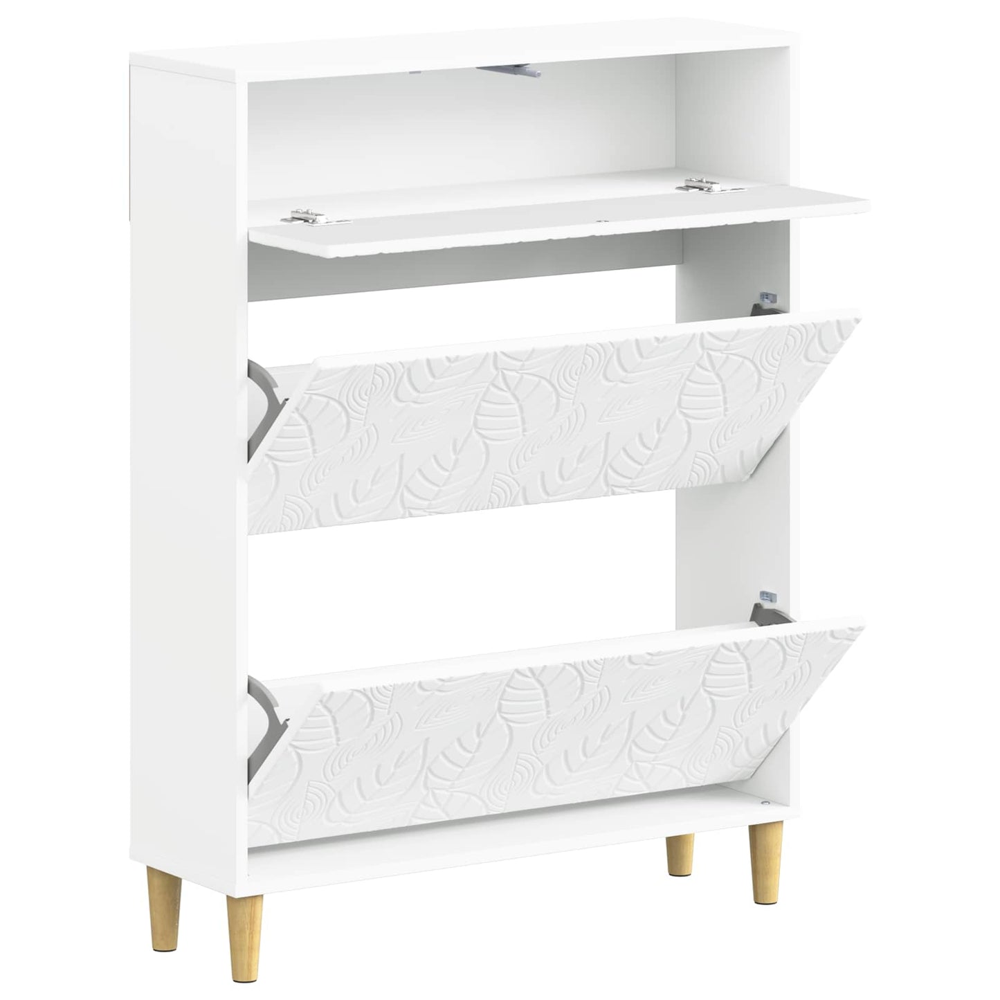 Sko Skap DELFT 78 x 24 x 103 cm Konstruert tre Hvit