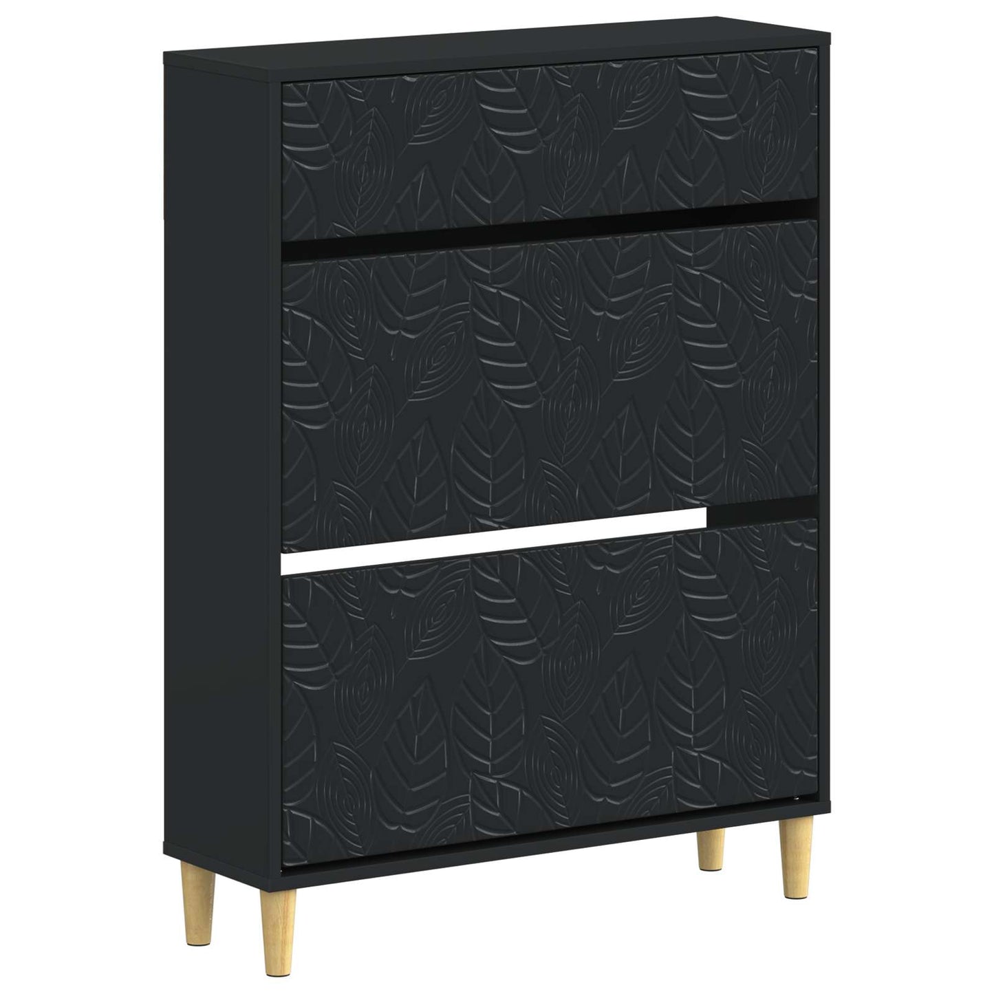 Sko Skap DELFT 78 x 24 x 103 cm Konstruert tre Svart