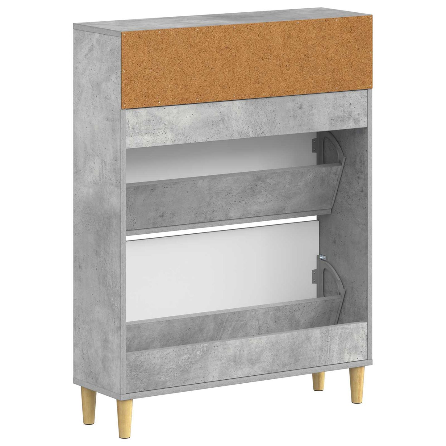 Sko Skap DELFT 78 x 24 x 103 cm Konstruert tre Betonggrå