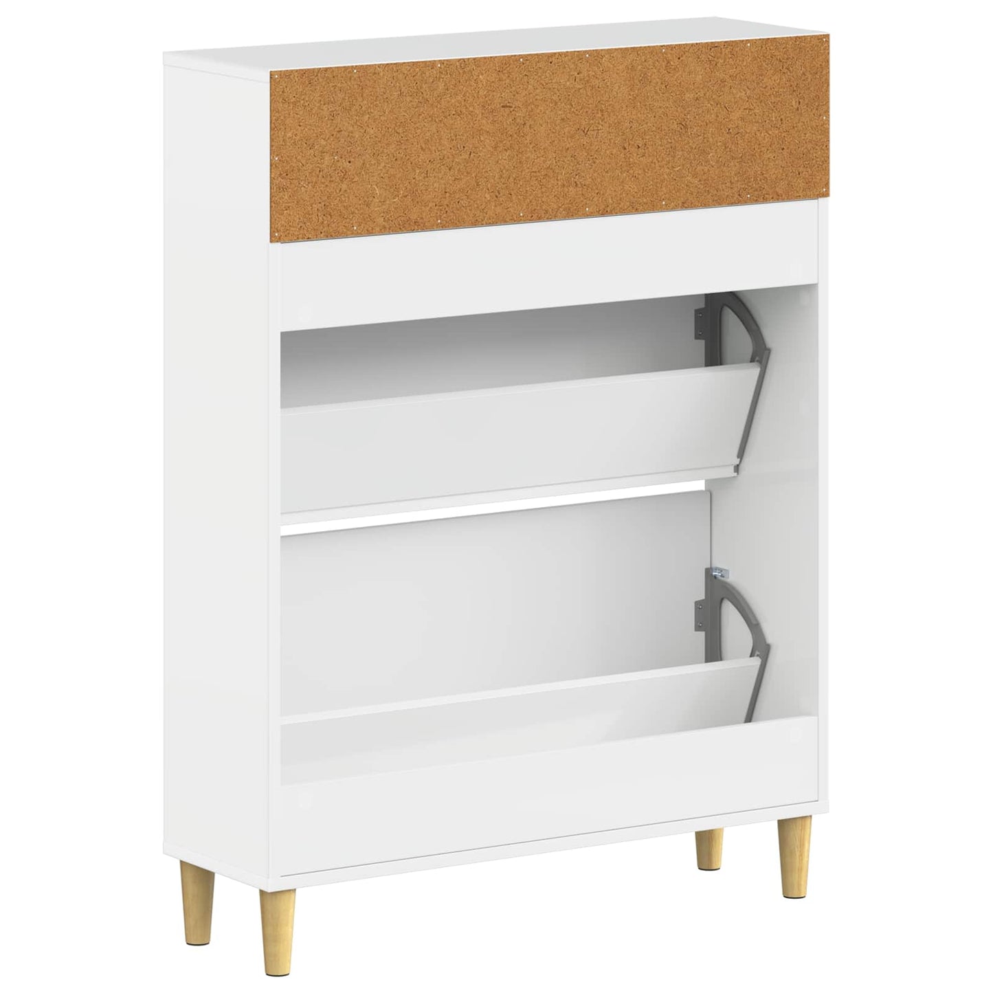 Sko Skap DELFT 78 x 24 x 103 cm Konstruert tre Høgglans hvit