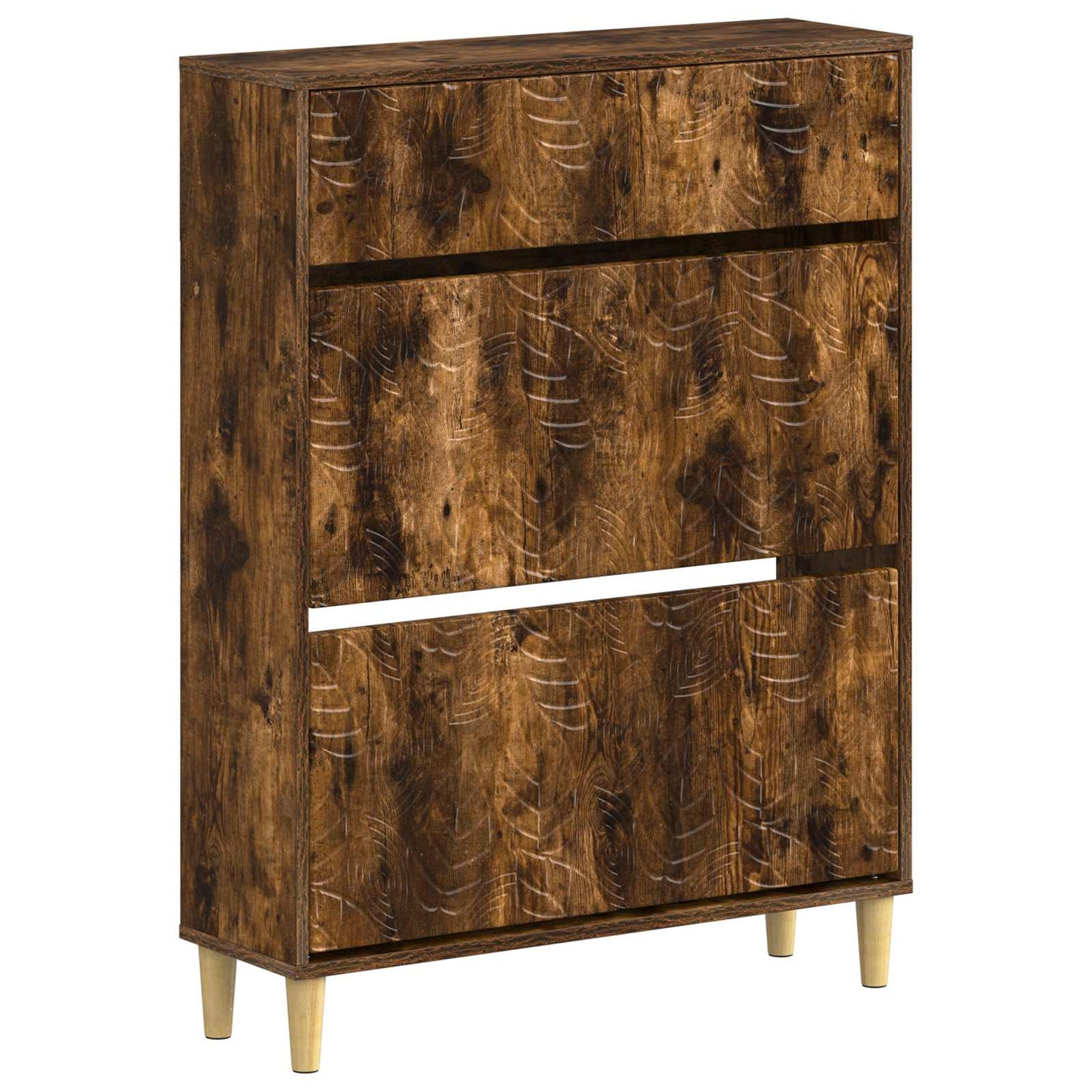 Sko Skap DELFT 78 x 24 x 103 cm Konstruert tre Røkt Eik