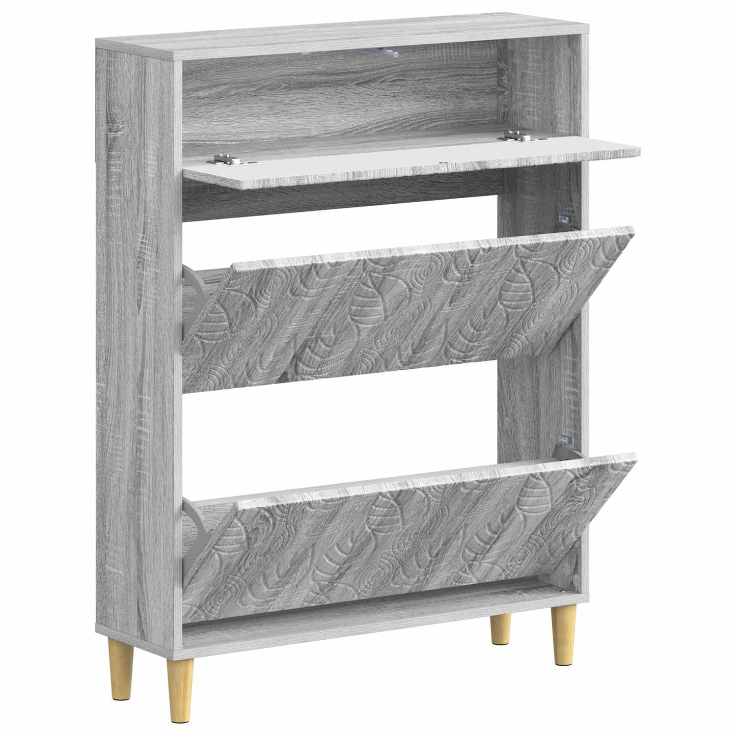Sko Skap DELFT 78 x 24 x 103 cm Konstruert tre Grå Sonoma