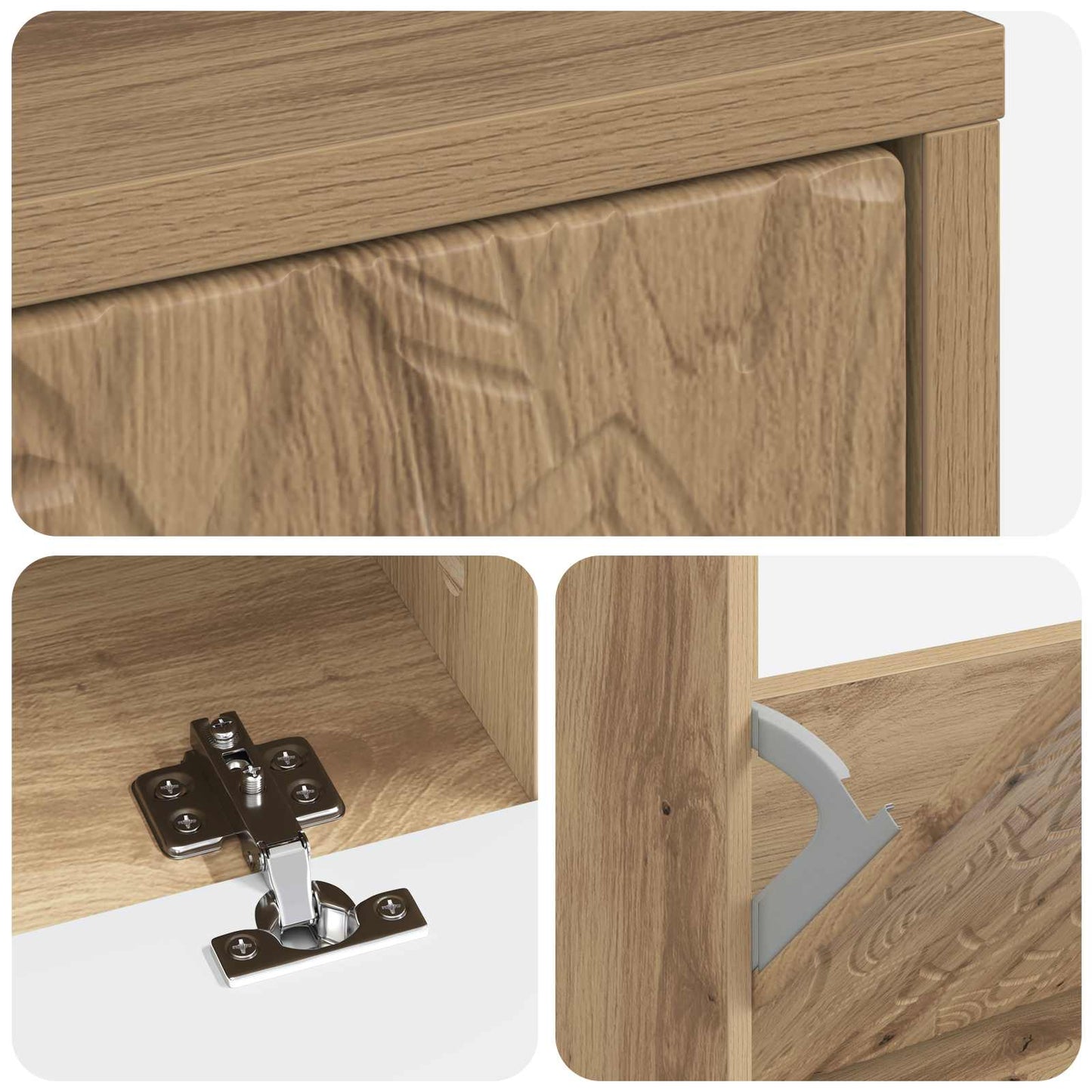 Sko Skap DELFT 78 x 24 x 103 cm Konstruert tre Artisan eik
