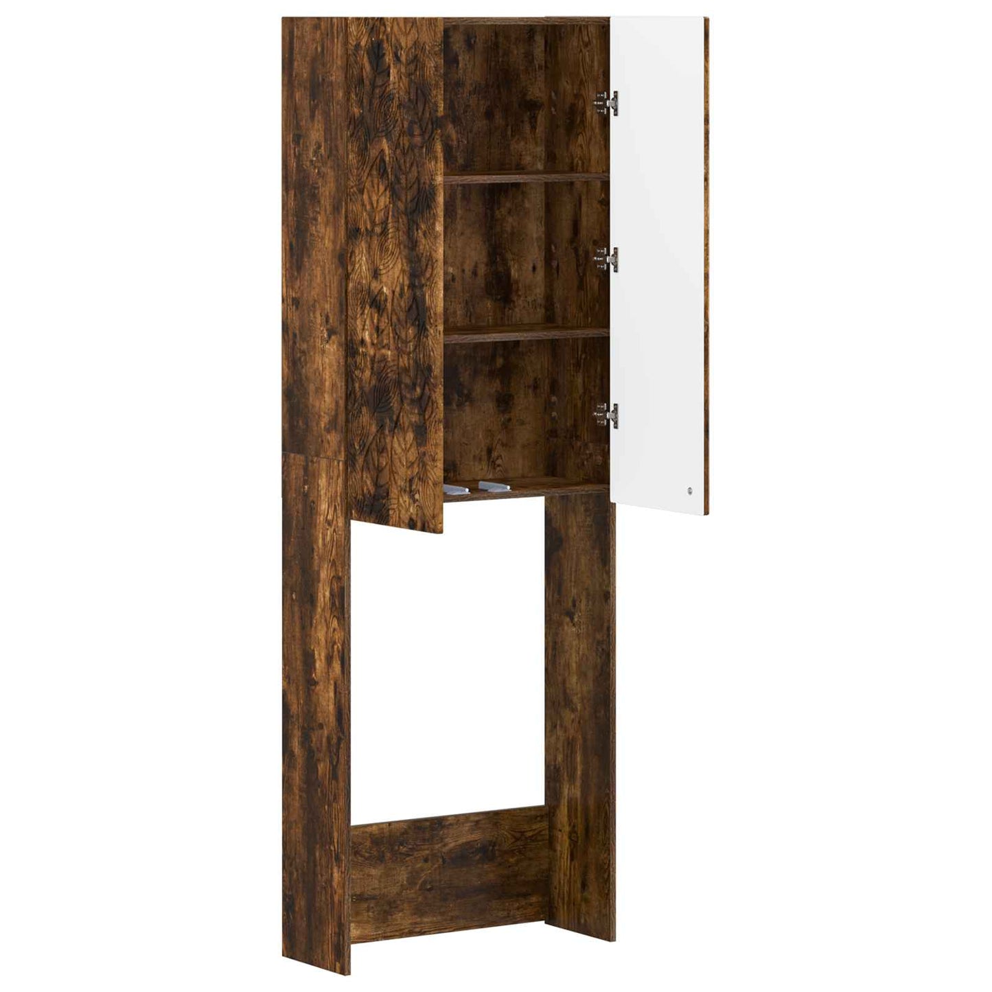 Toalett skap DELFT Røkt Eik 66 x 25,5 x 190 cm Konstruert tre