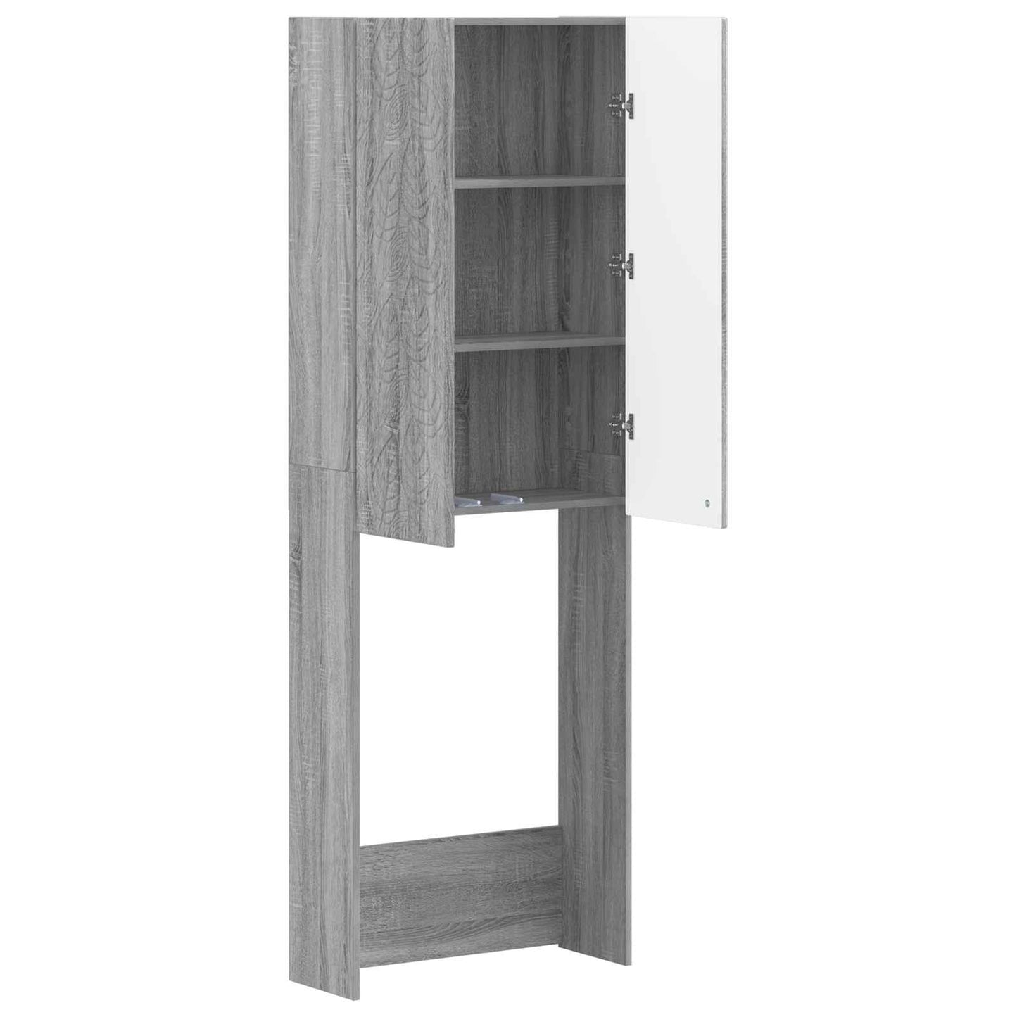 Toalett skap DELFT Grå Sonoma 66 x 25,5 x 190 cm Konstruert tre