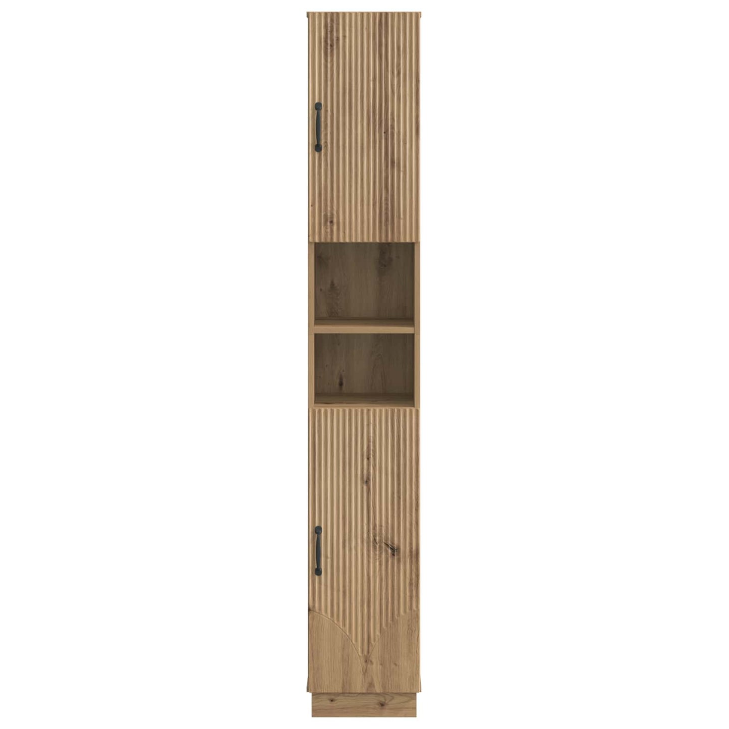 Baderomsskap med åpen hylle HOORN Artisan eik 30 x 31 x 187 cm