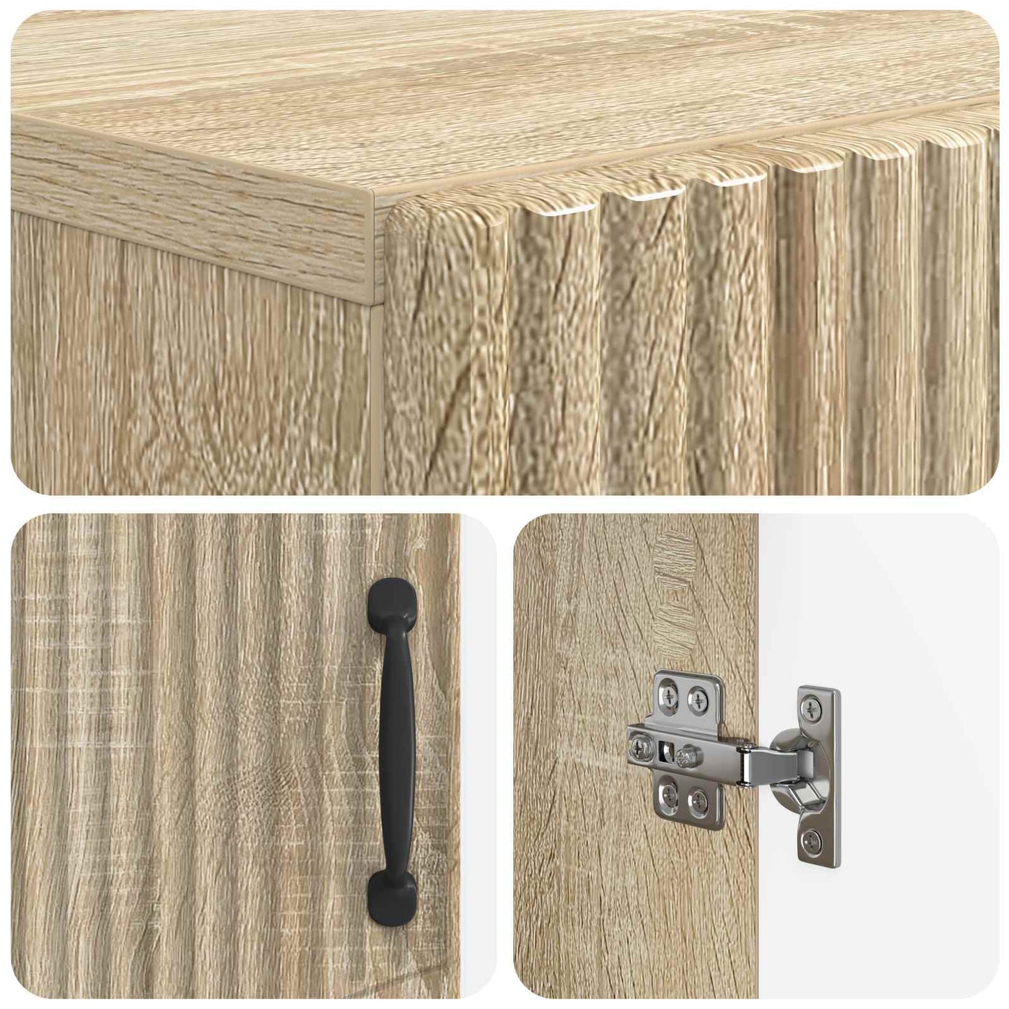 Baderom Oppbevaringsskap HOORN Sonoma eik 59,5 x 31 x 77 cm