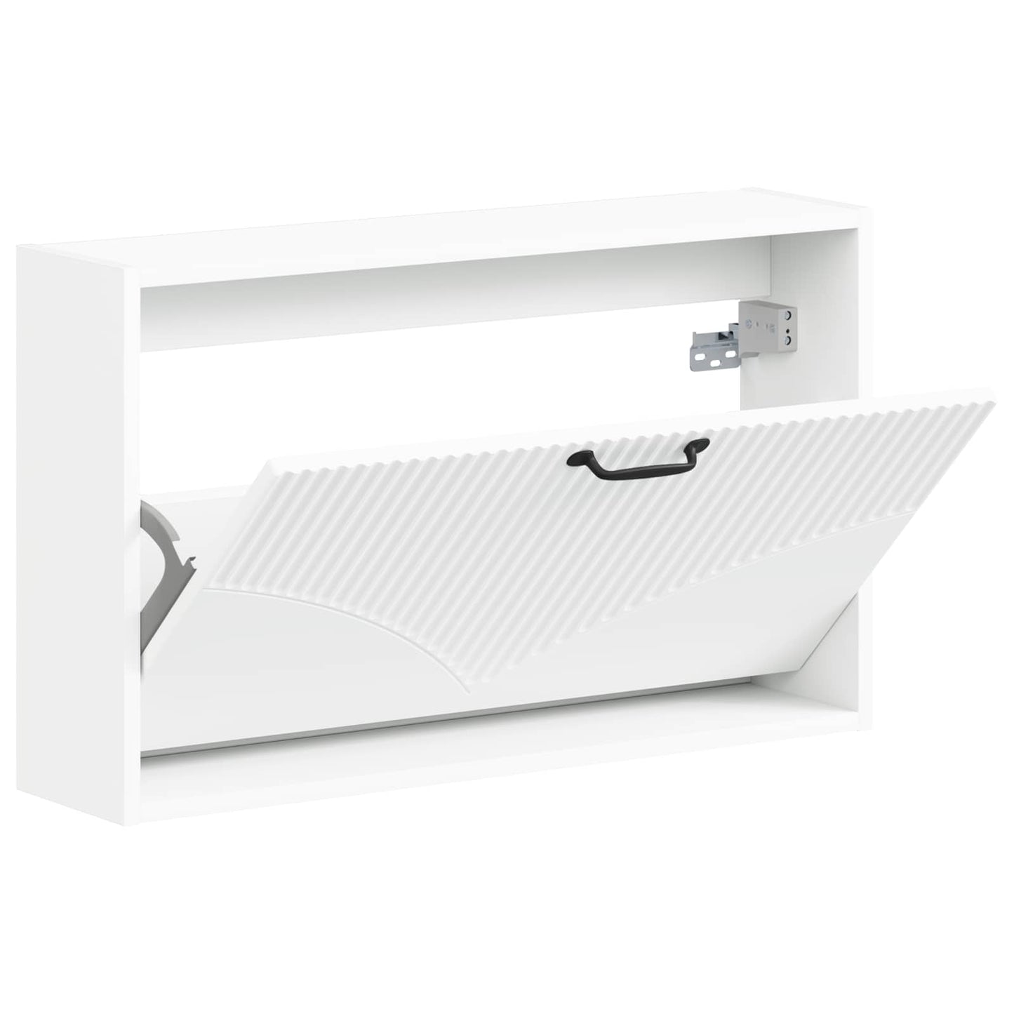 Vegghengt skoskap HOORN 71 x 17 x 43 cm Konstruert tre Hvit