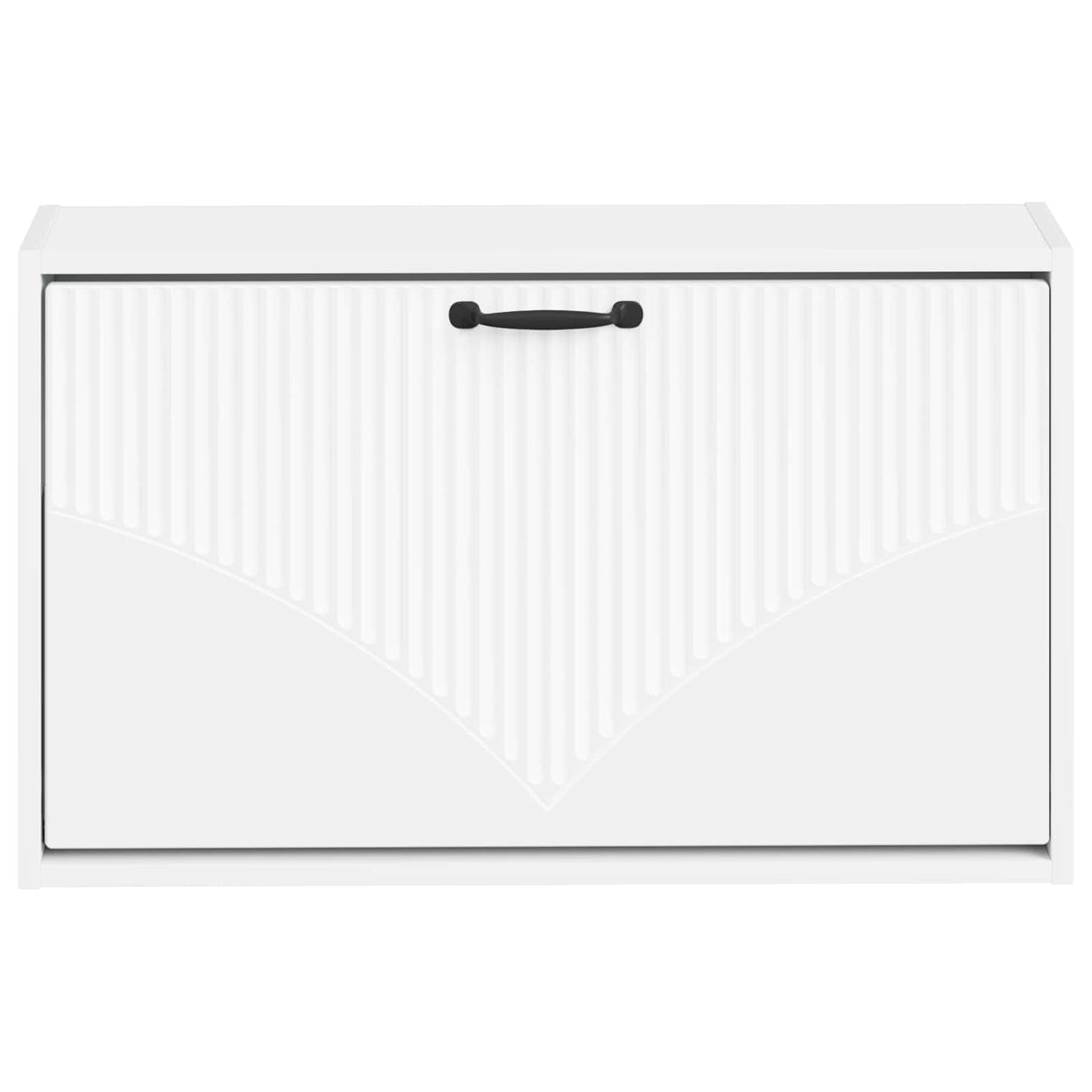 Vegghengt skoskap HOORN 71 x 17 x 43 cm Konstruert tre Hvit