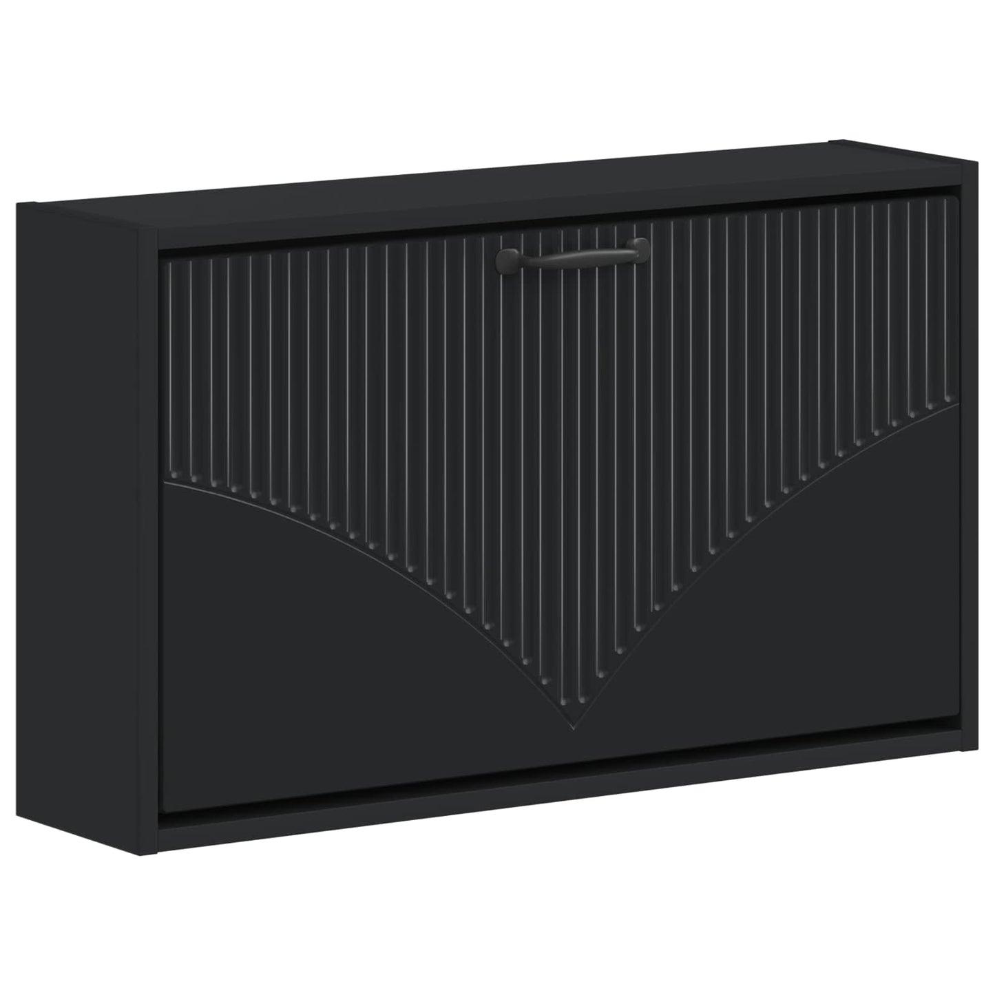 Vegghengt skoskap HOORN 71 x 17 x 43 cm Konstruert tre Svart