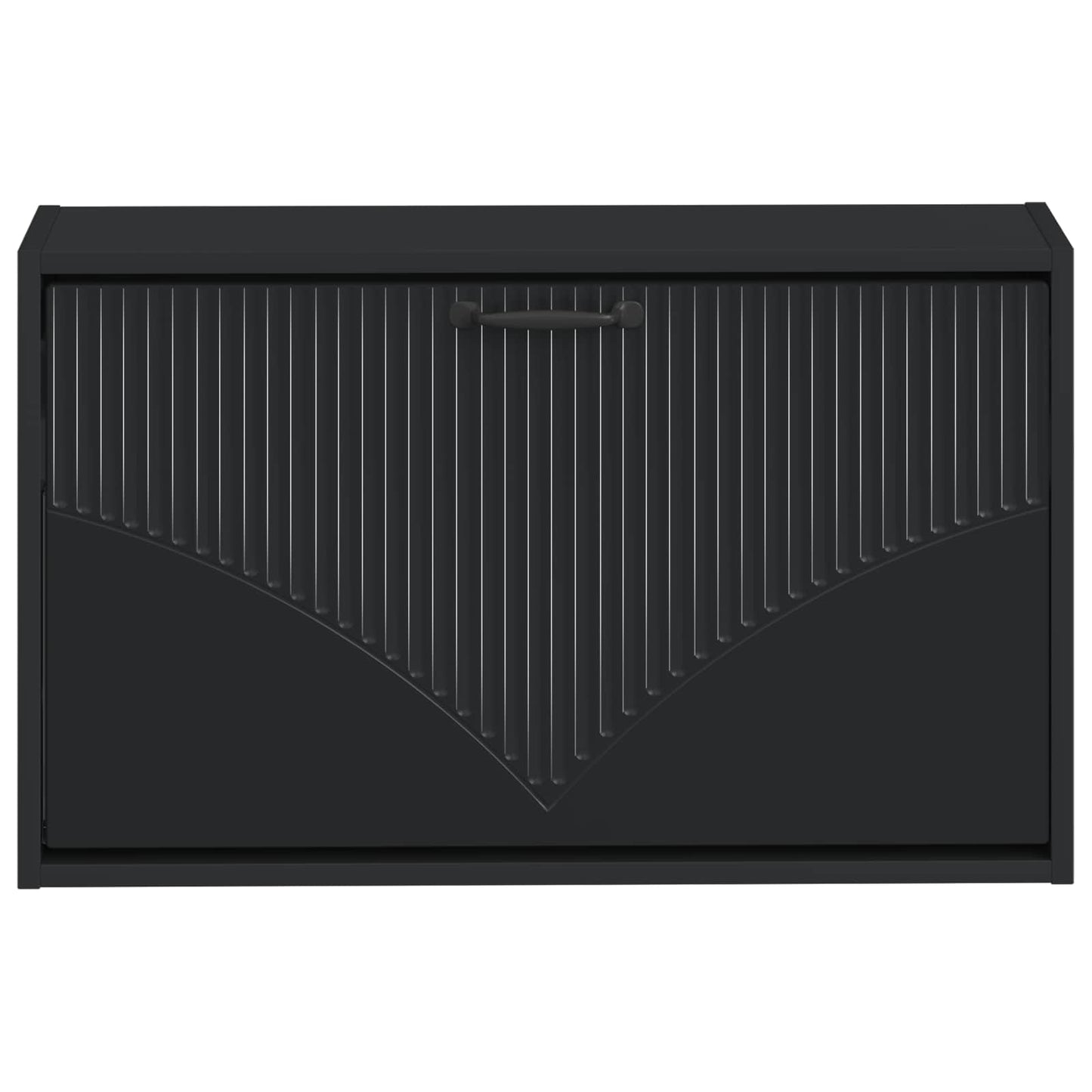 Vegghengt skoskap HOORN 71 x 17 x 43 cm Konstruert tre Svart