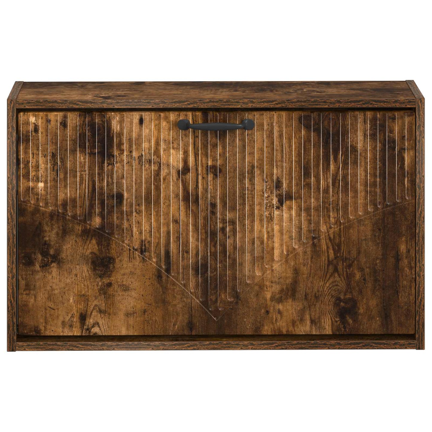 Vegghengt skoskap HOORN 71 x 17 x 43 cm Konstruert tre Røkt Eik